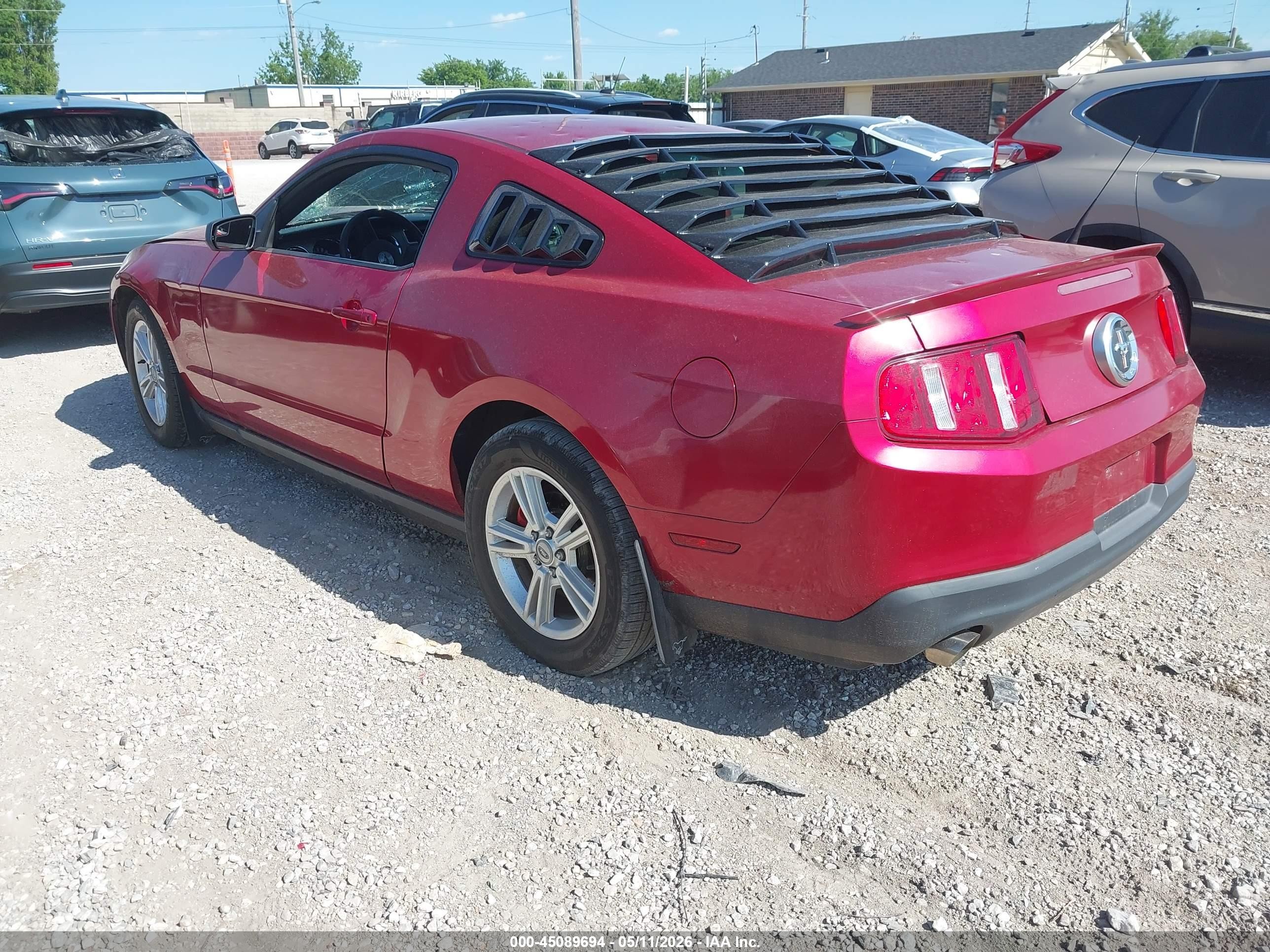 2012 Ford Mustang V6 Red vin: 1ZVBP8AM7C5204786