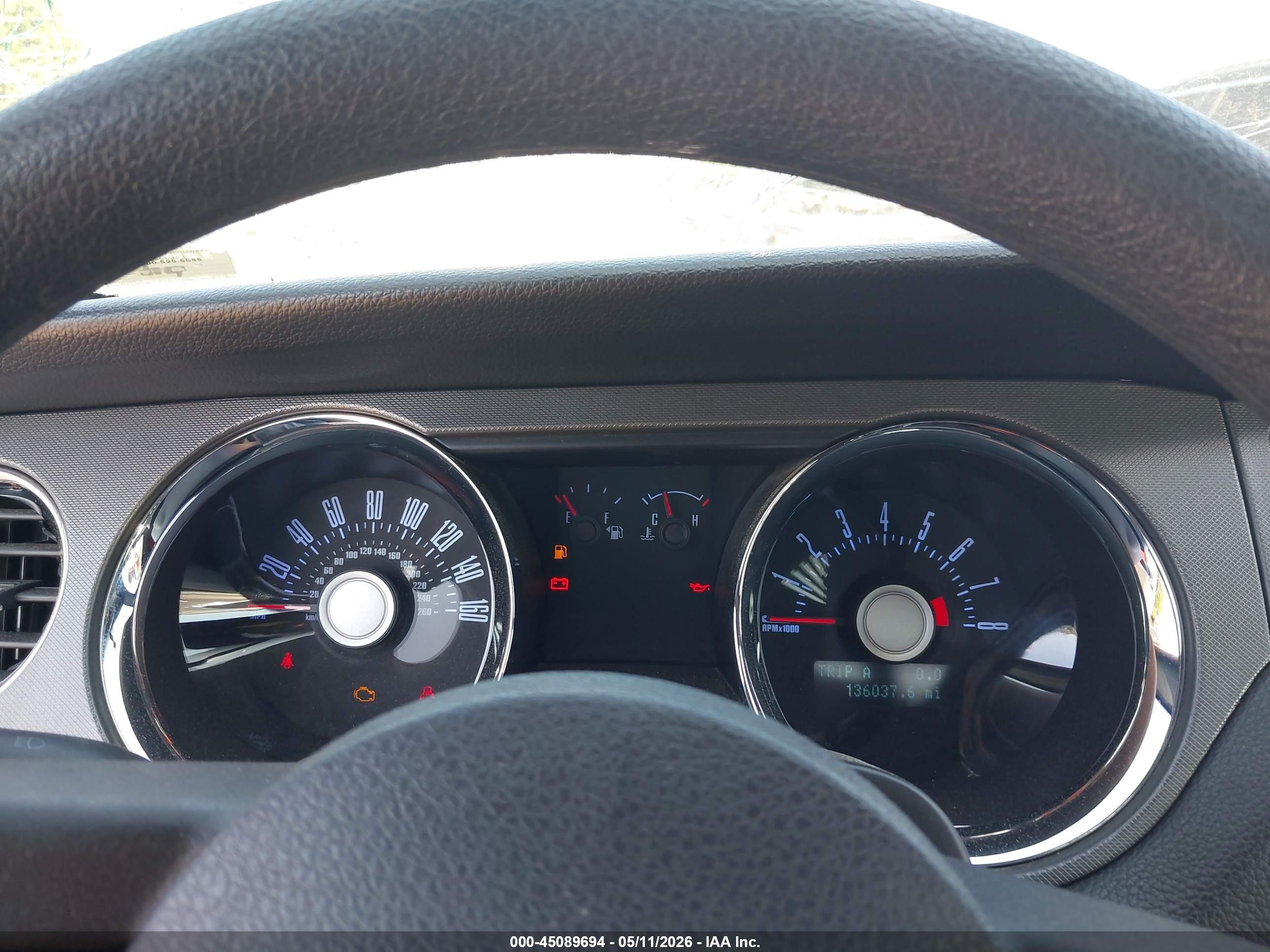 2012 Ford Mustang V6 Red vin: 1ZVBP8AM7C5204786