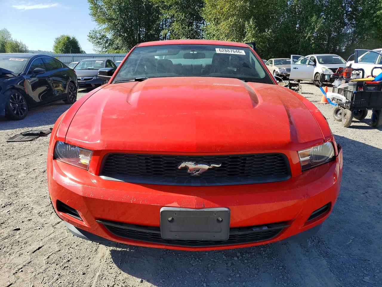 2012 Ford Mustang Red vin: 1ZVBP8AM7C5205310