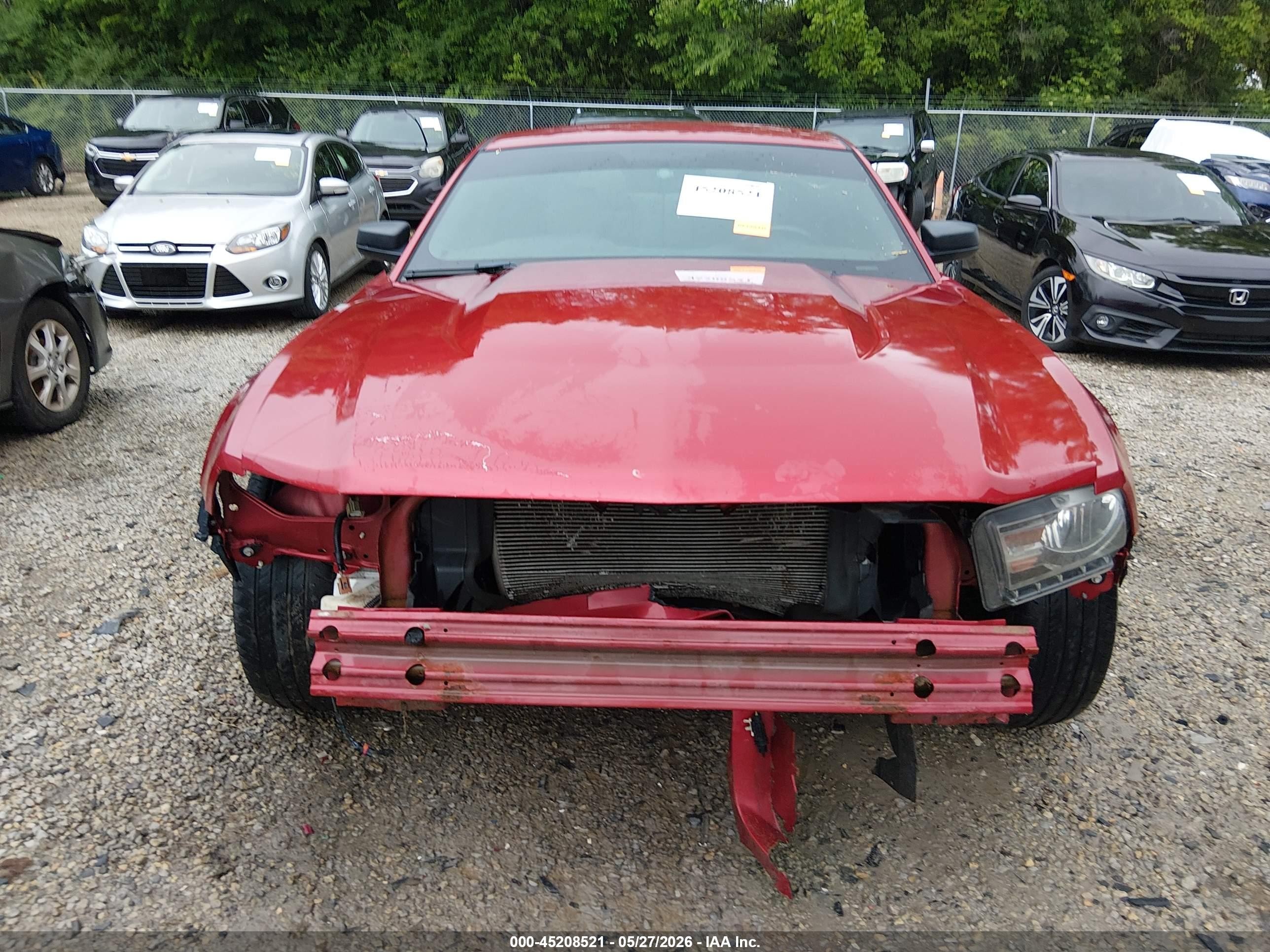 2012 Ford Mustang V6 Premium Red vin: 1ZVBP8AM7C5208790