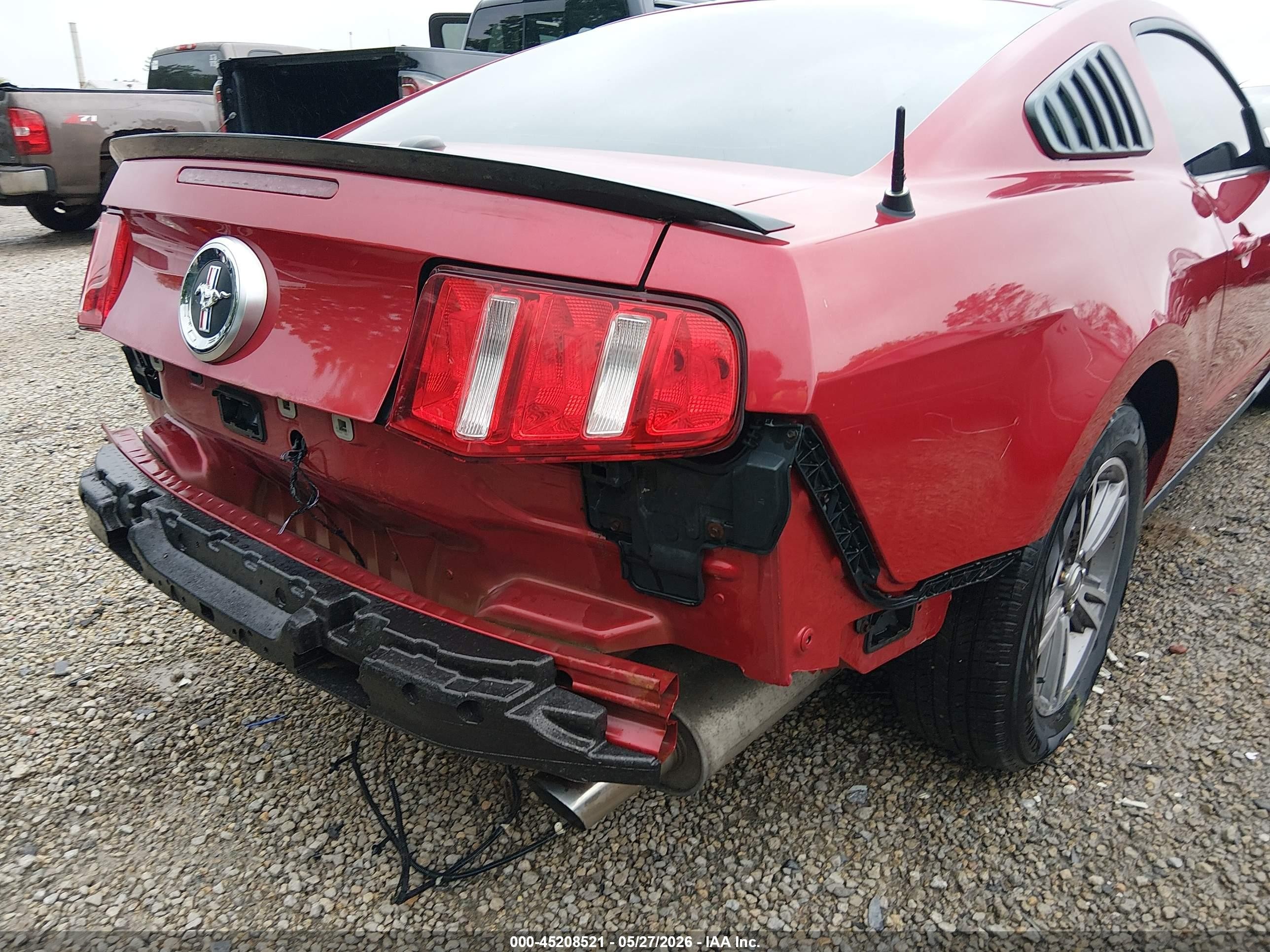 2012 Ford Mustang V6 Premium Red vin: 1ZVBP8AM7C5208790