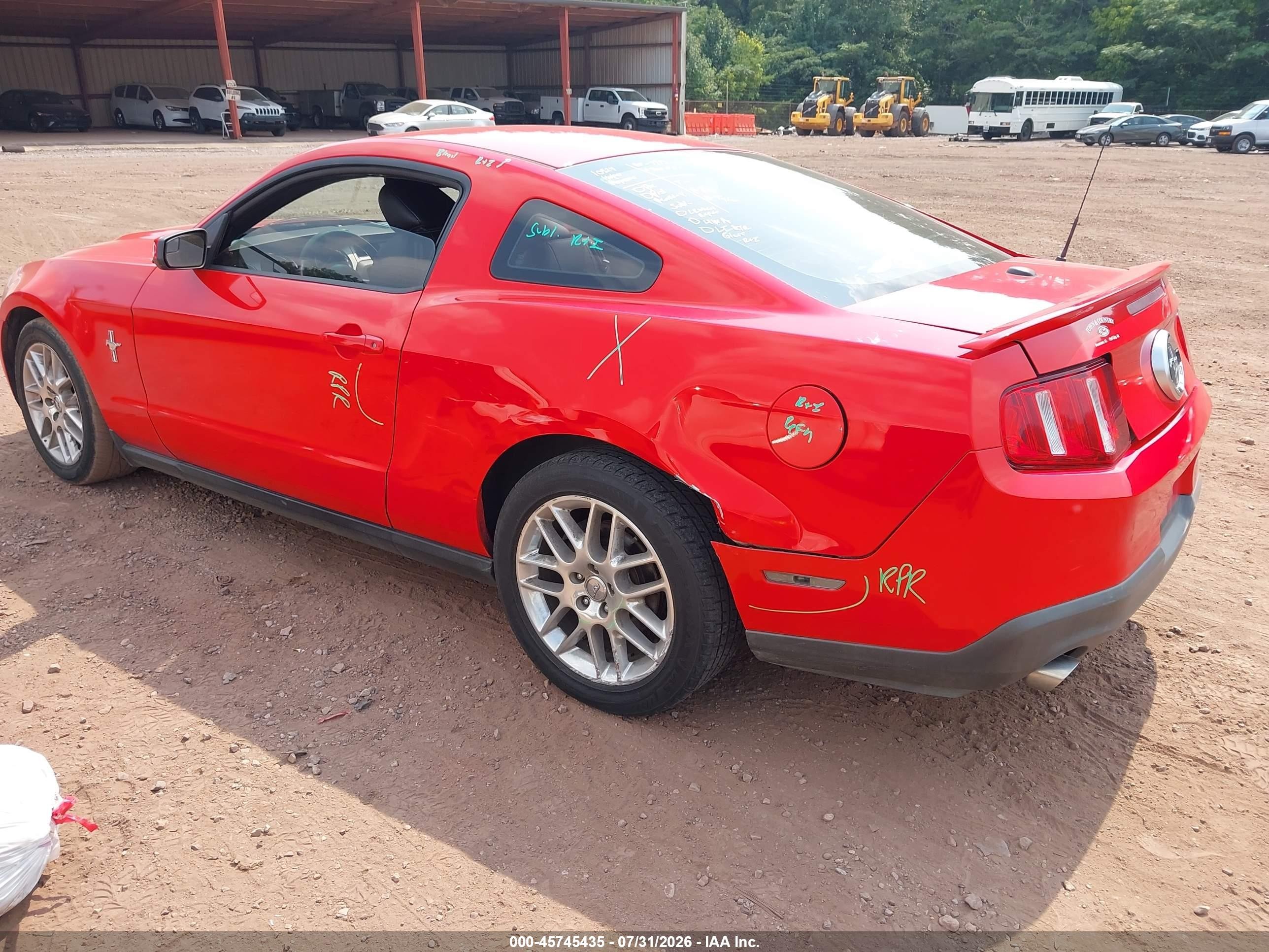 2012 Ford Mustang V6 Premium Red vin: 1ZVBP8AM7C5226125