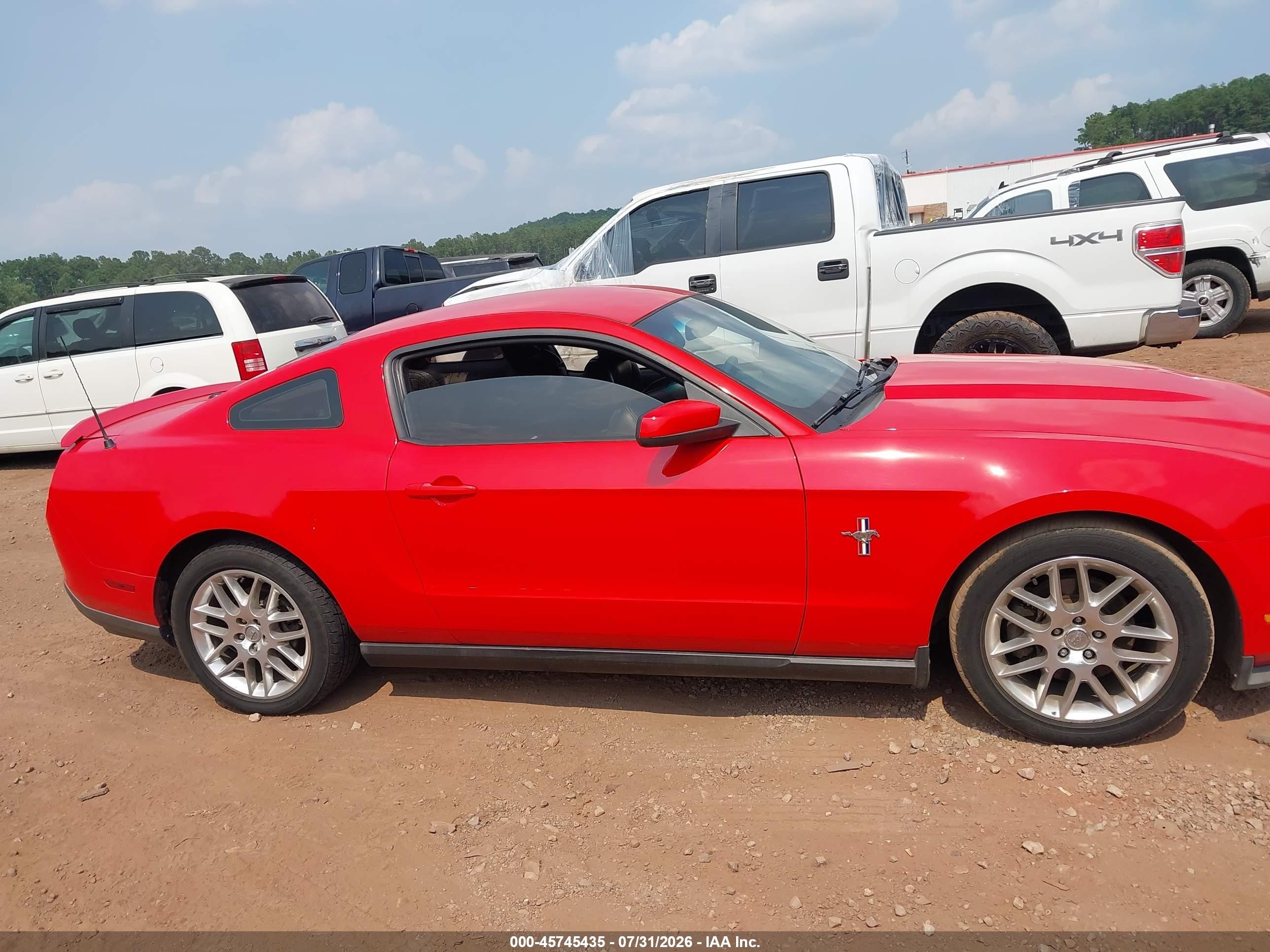 2012 Ford Mustang V6 Premium Red vin: 1ZVBP8AM7C5226125