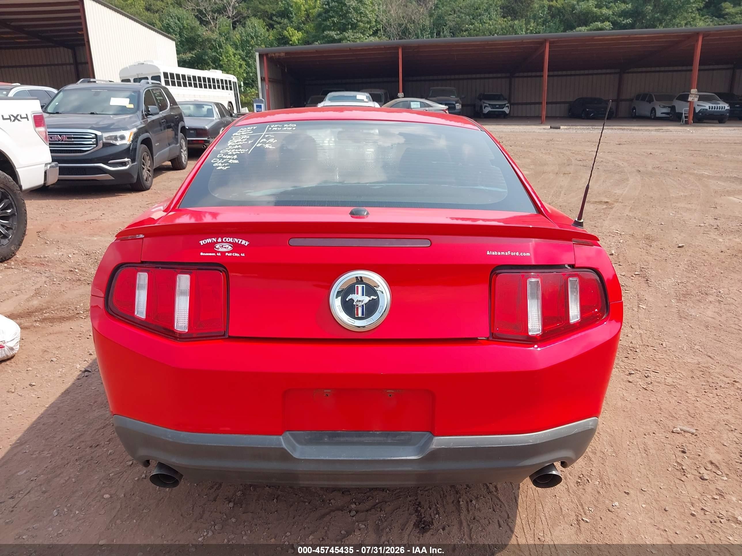2012 Ford Mustang V6 Premium Red vin: 1ZVBP8AM7C5226125