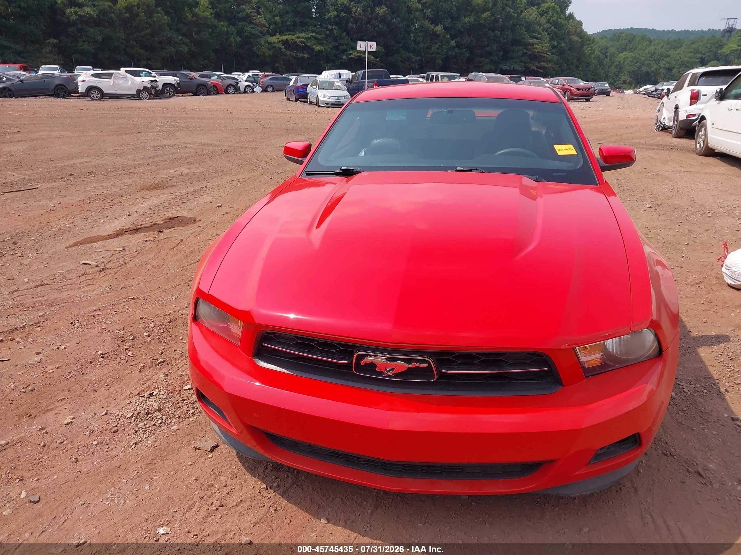 2012 Ford Mustang V6 Premium Red vin: 1ZVBP8AM7C5226125