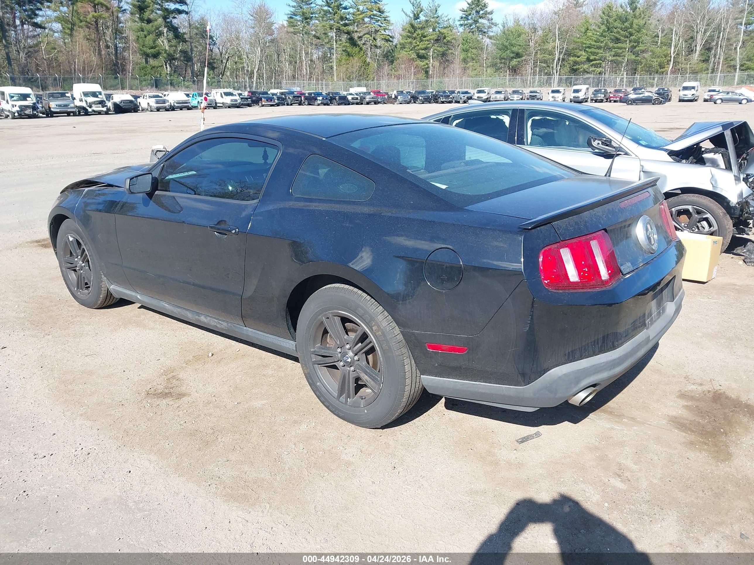 2012 Ford Mustang V6 Black vin: 1ZVBP8AM7C5276720