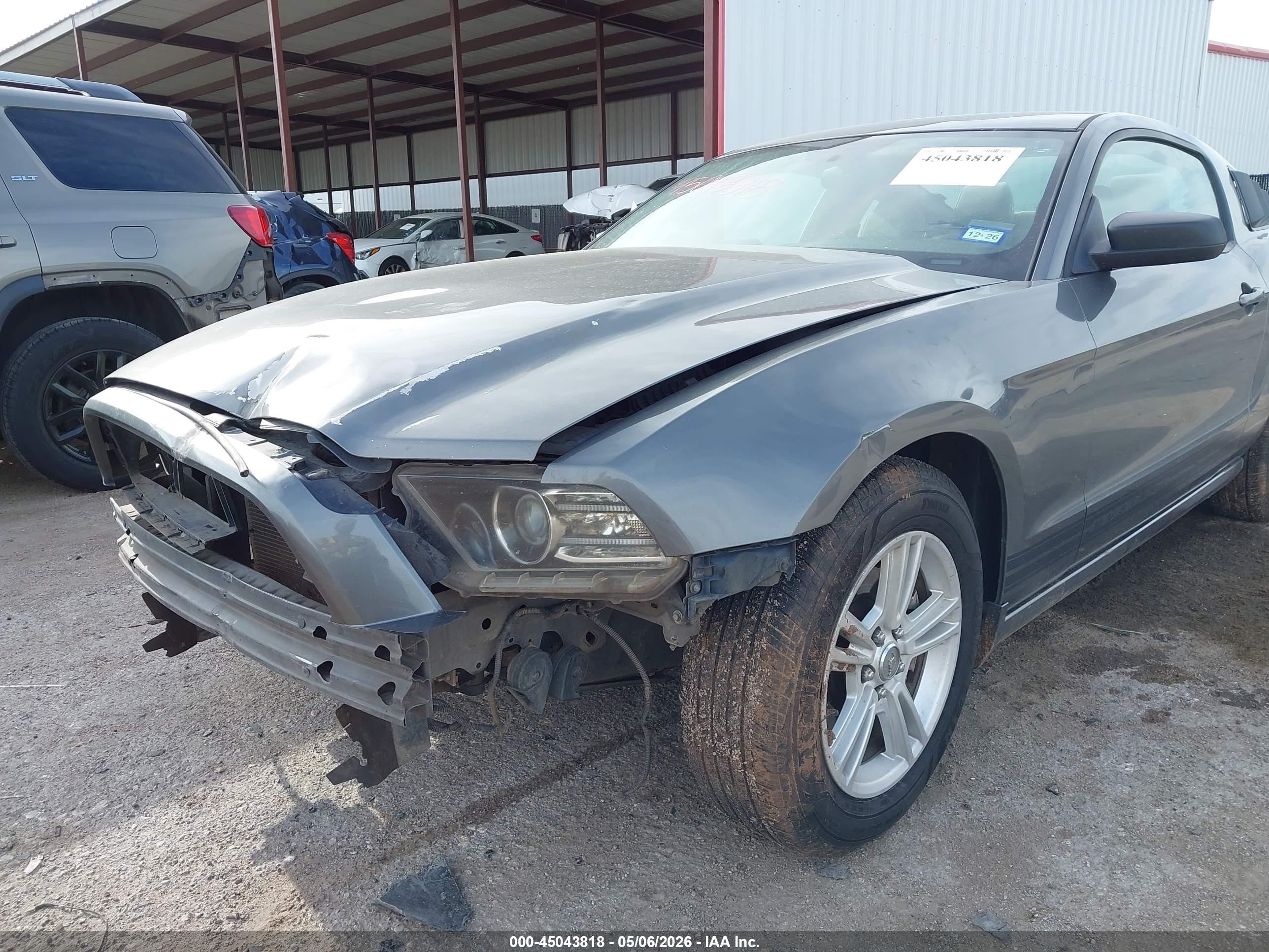 2013 Ford Mustang V6 Gray vin: 1ZVBP8AM7D5226708