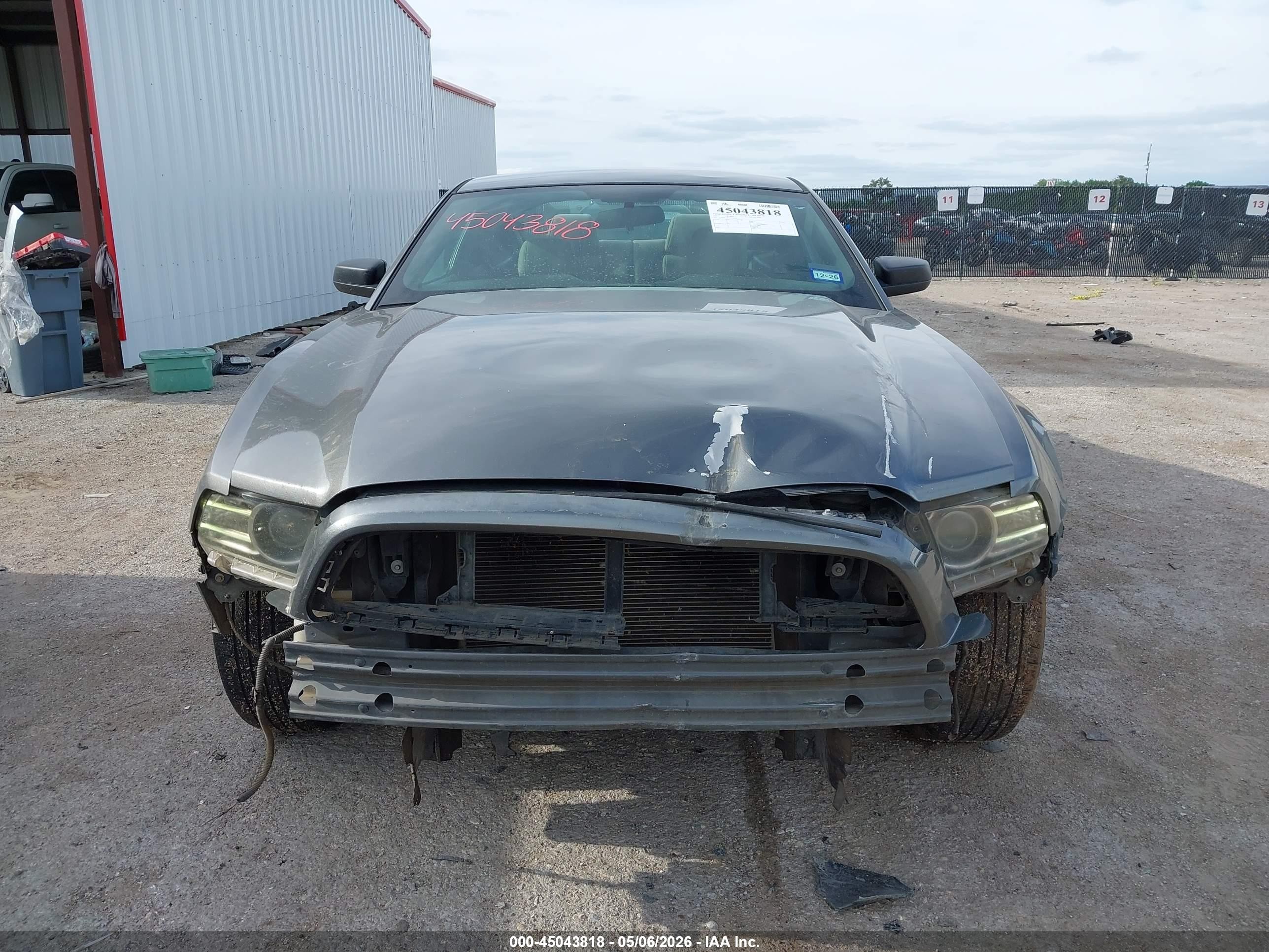 2013 Ford Mustang V6 Gray vin: 1ZVBP8AM7D5226708