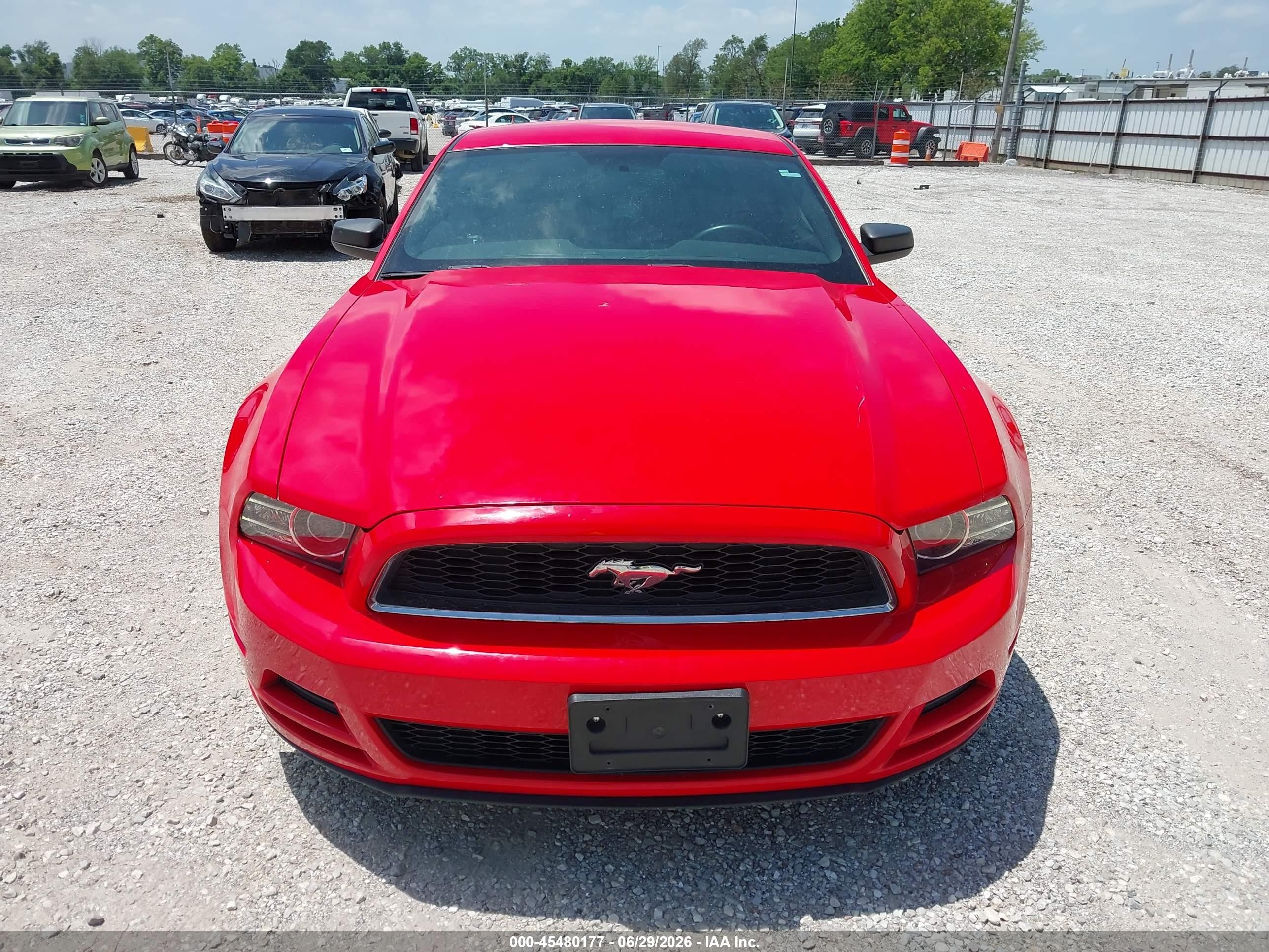 2013 Ford Mustang V6/v6 Premium Red vin: 1ZVBP8AM7D5241869