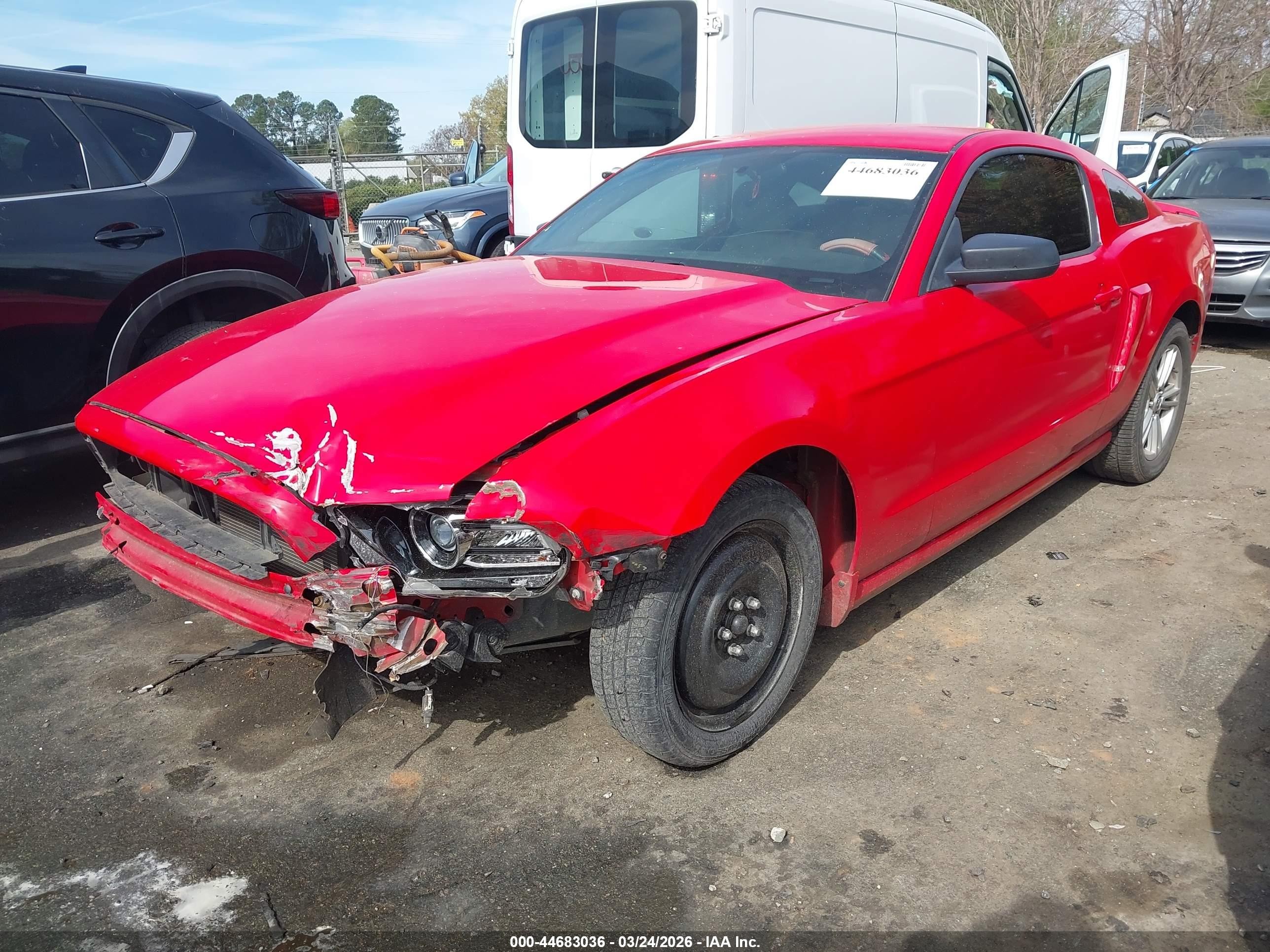 2013 Ford Mustang V6 Red vin: 1ZVBP8AM7D5262365