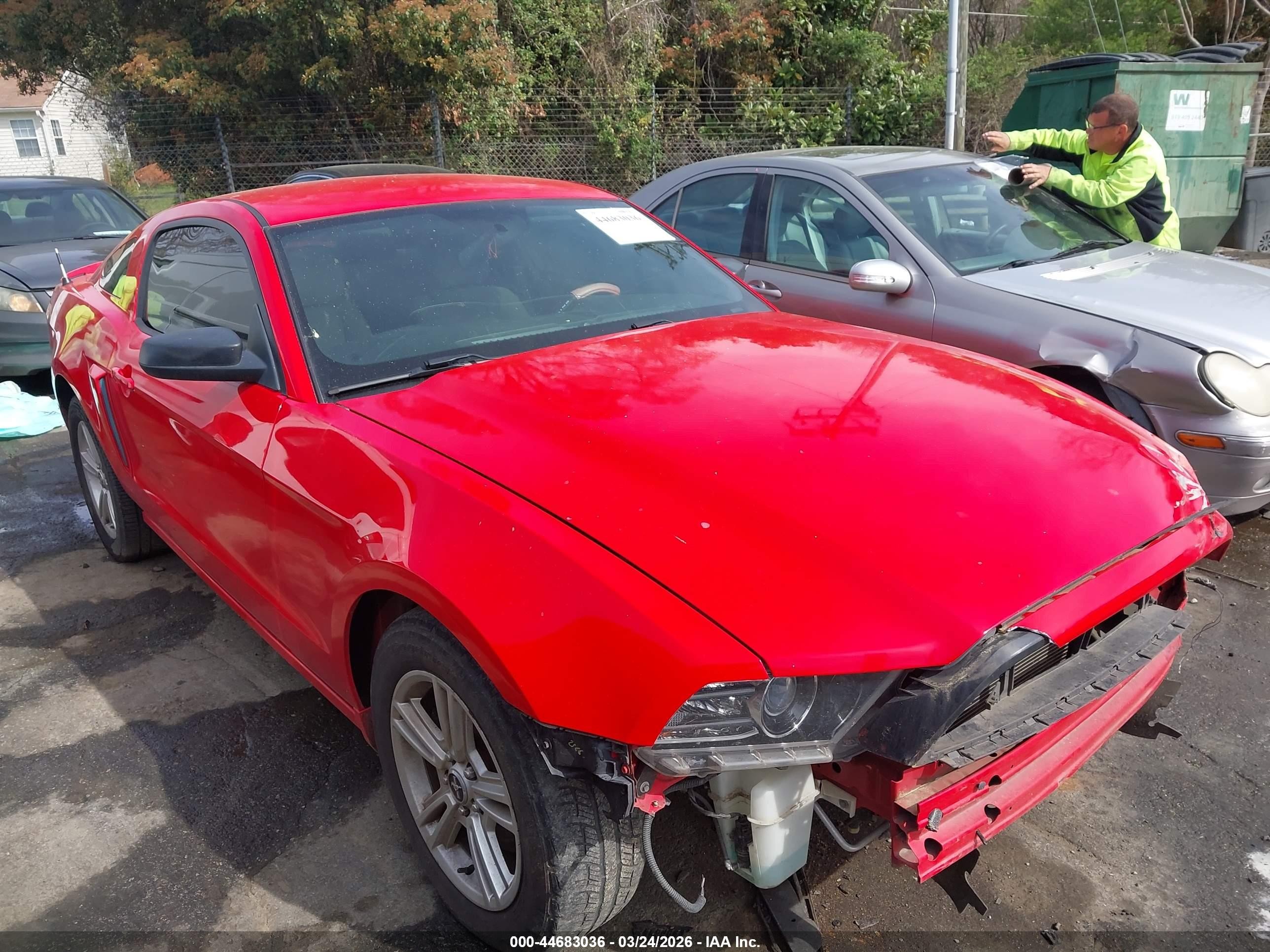 2013 Ford Mustang V6 Red vin: 1ZVBP8AM7D5262365