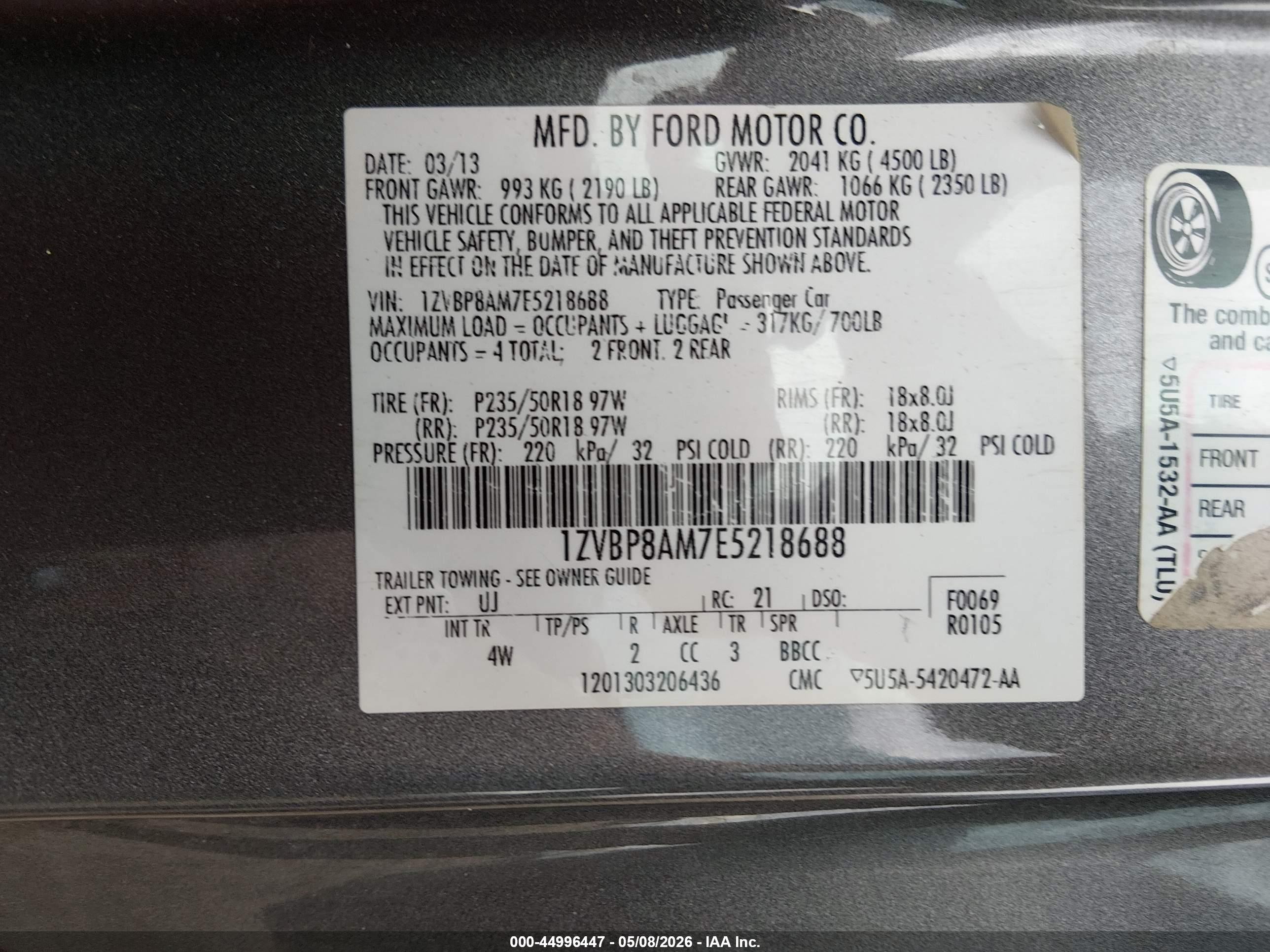 2014 Ford Mustang V6 Premium Черный vin: 1ZVBP8AM7E5218688