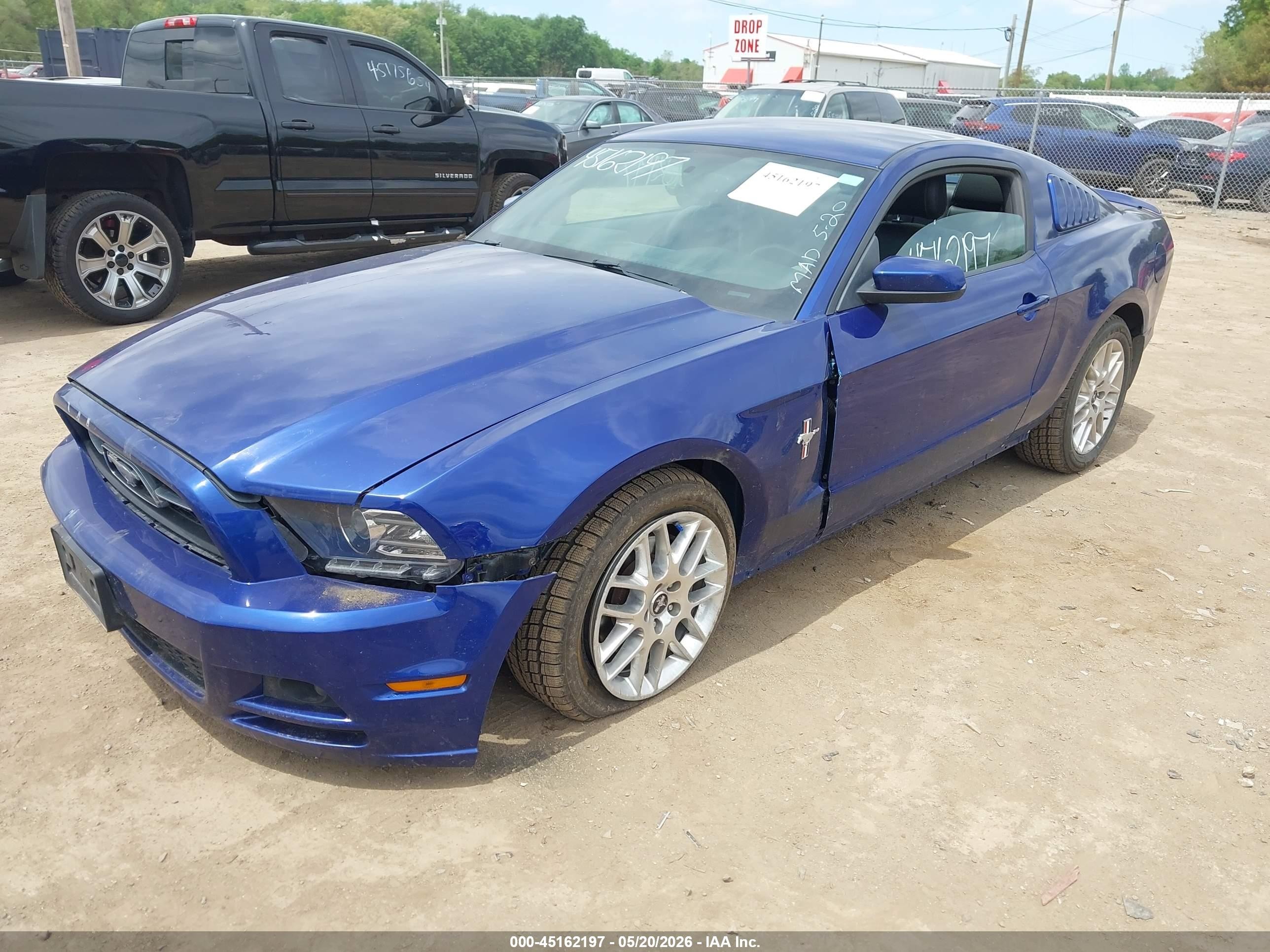 2014 Ford Mustang V6 Premium Blue vin: 1ZVBP8AM7E5246314