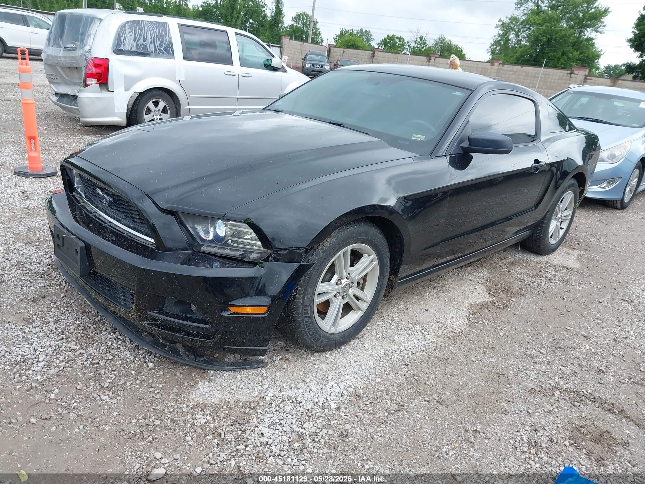 2014 Ford Mustang V6 Black vin: 1ZVBP8AM7E5281001