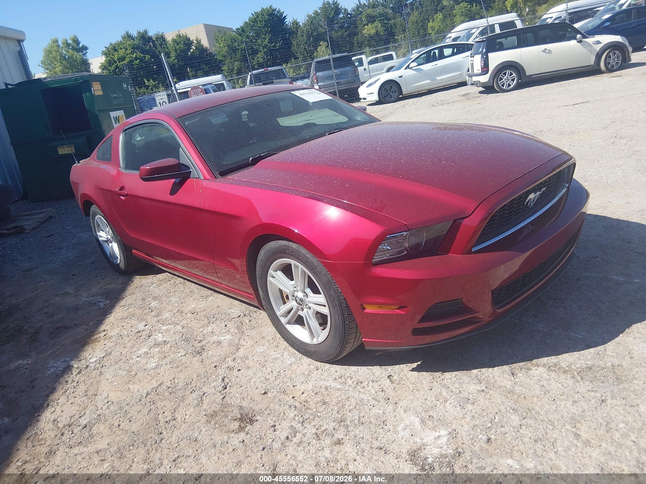 2014 Ford Mustang V6/v6 Premium Red vin: 1ZVBP8AM7E5284495