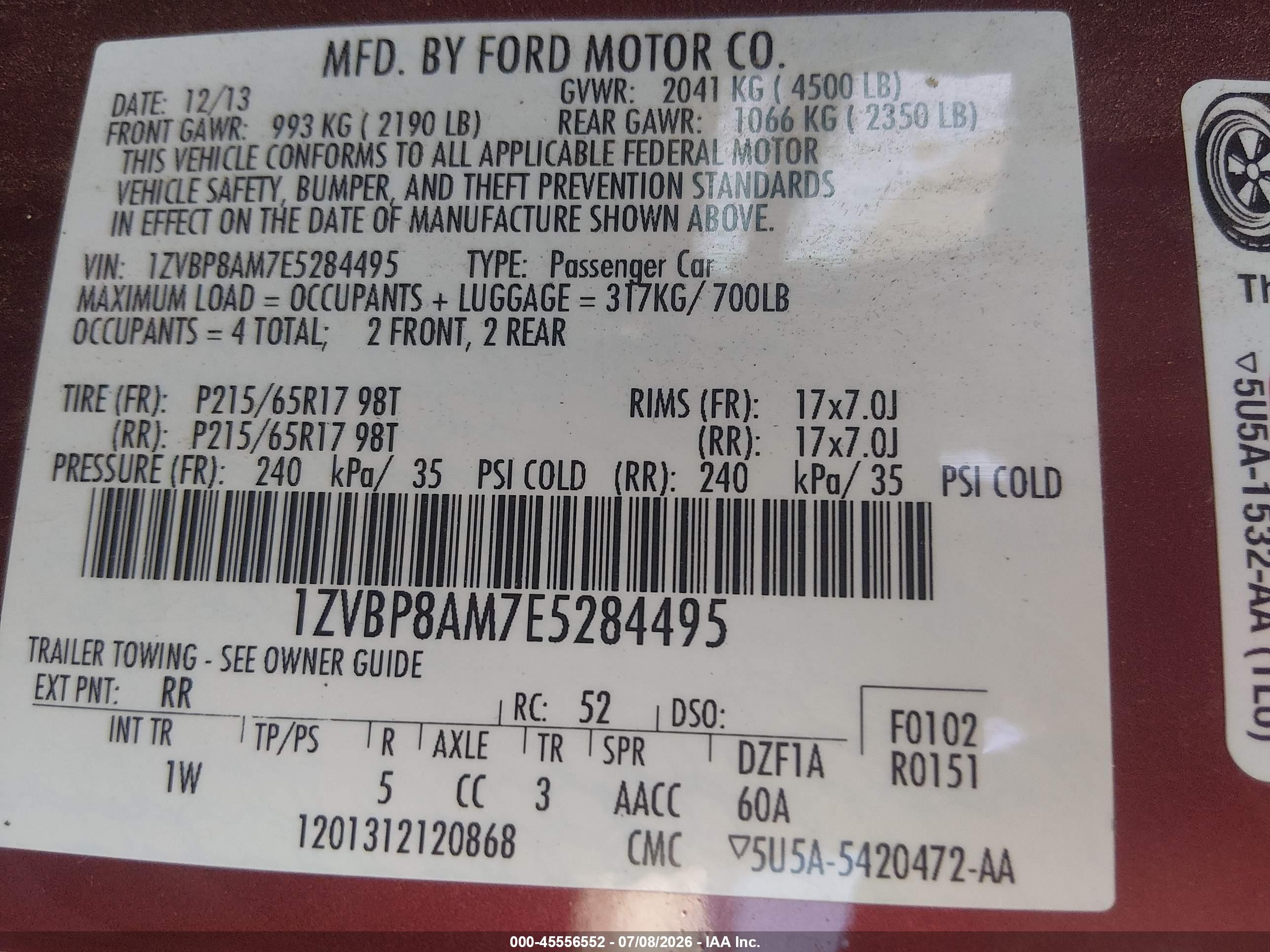 2014 Ford Mustang V6/v6 Premium Red vin: 1ZVBP8AM7E5284495