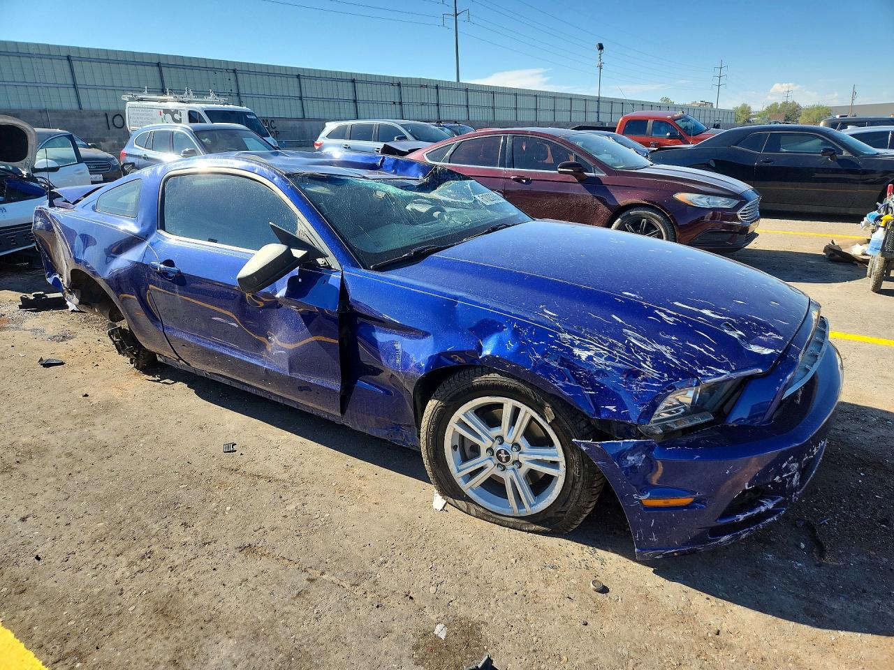 2014 Ford Mustang Blue vin: 1ZVBP8AM7E5294671