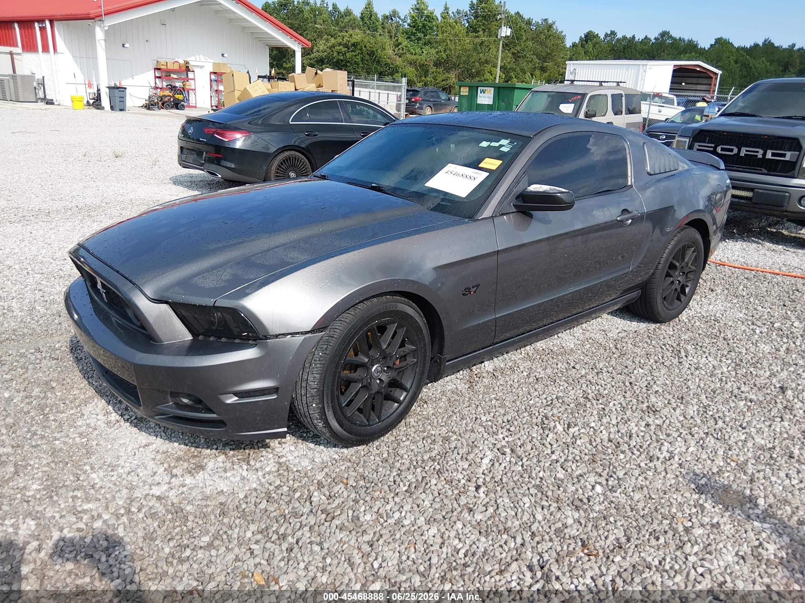 2014 Ford Mustang V6 Gray vin: 1ZVBP8AM7E5303370