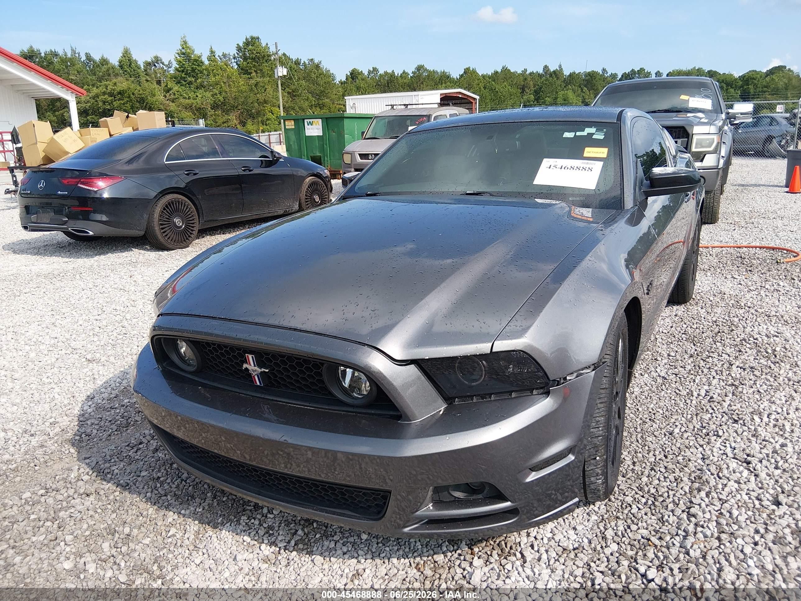 2014 Ford Mustang V6 Gray vin: 1ZVBP8AM7E5303370
