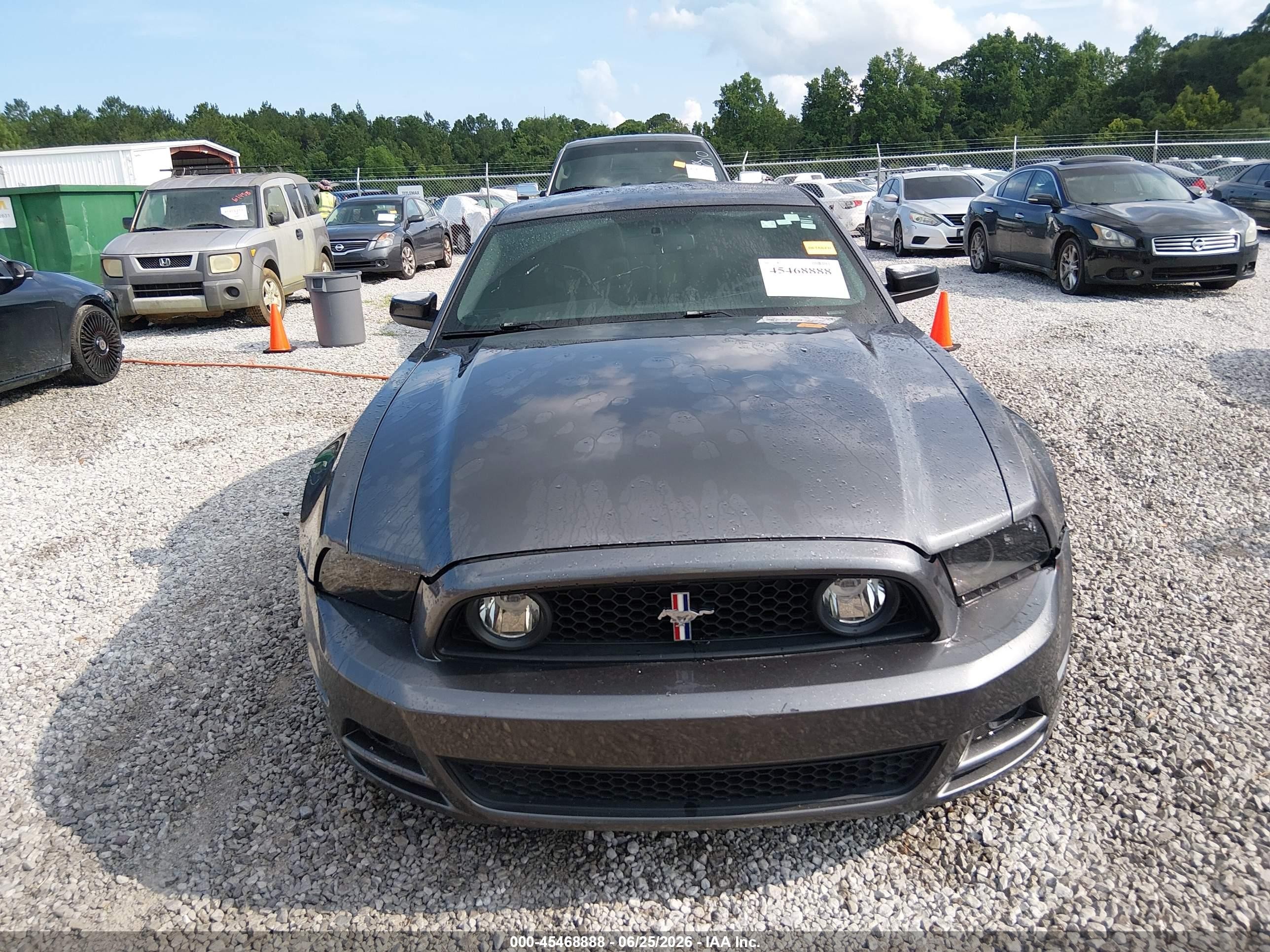 2014 Ford Mustang V6 Gray vin: 1ZVBP8AM7E5303370