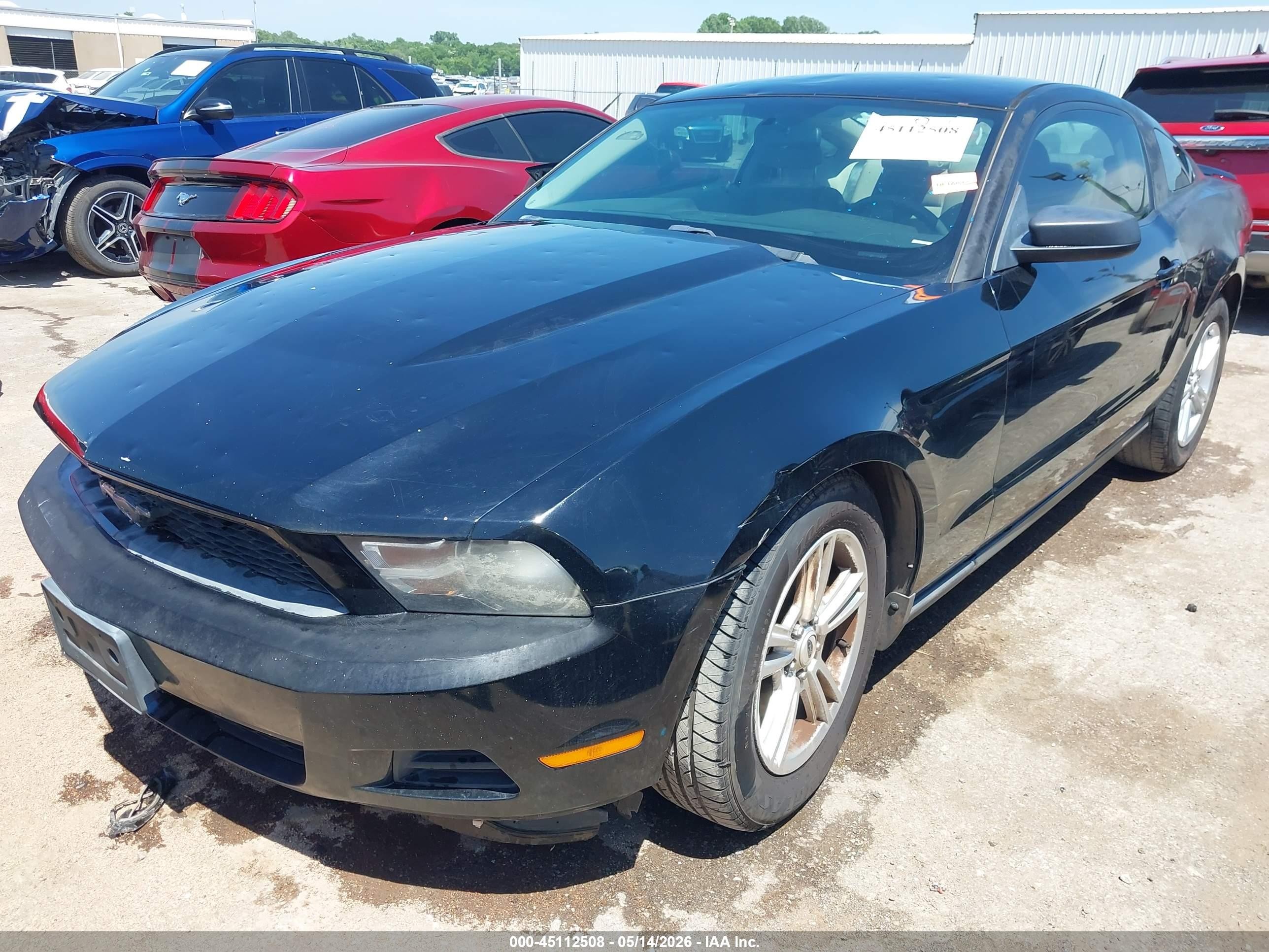 2011 Ford Mustang V6 Black vin: 1ZVBP8AM8B5153541