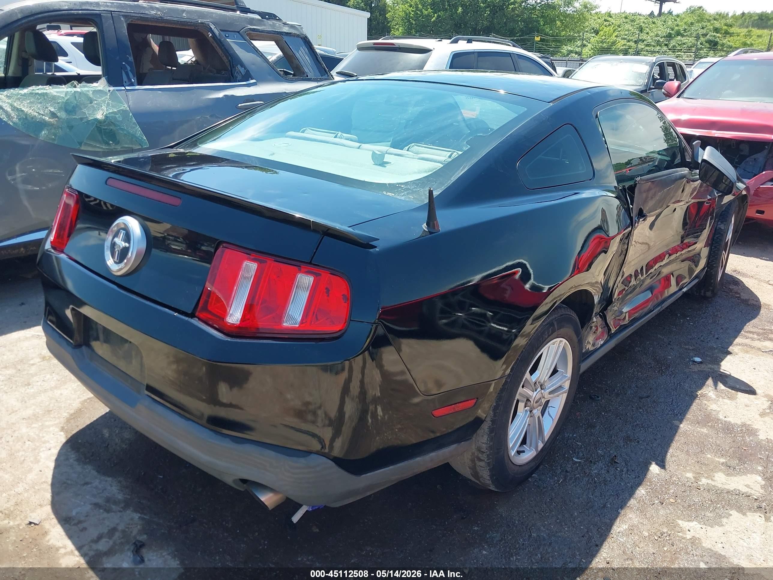 2011 Ford Mustang V6 Black vin: 1ZVBP8AM8B5153541