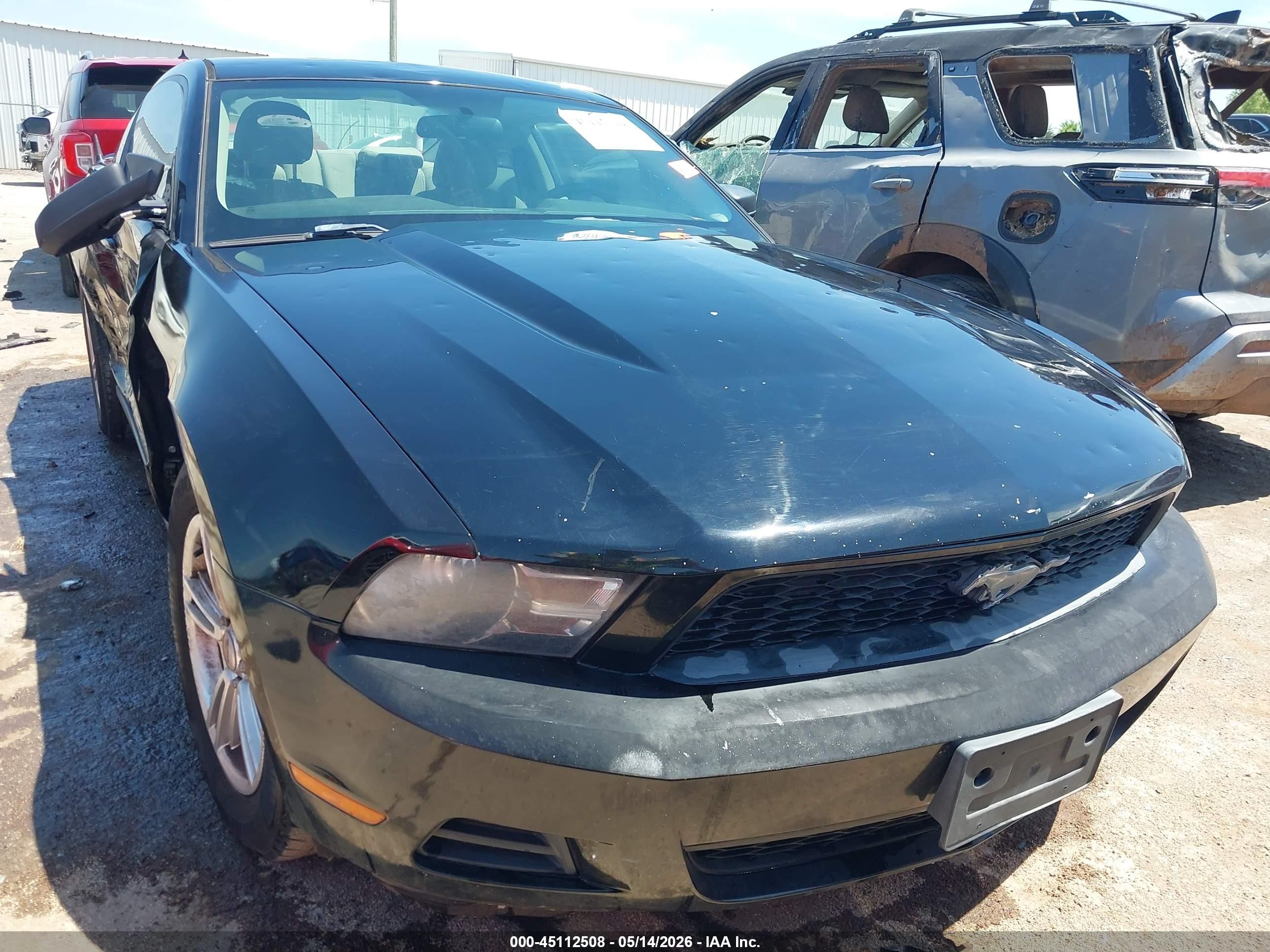 2011 Ford Mustang V6 Black vin: 1ZVBP8AM8B5153541