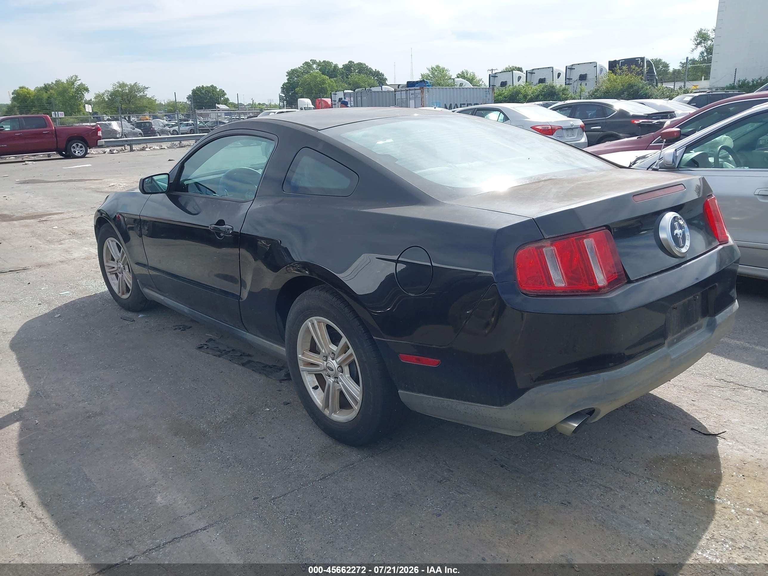 2012 Ford Mustang V6 Black vin: 1ZVBP8AM8C5212427