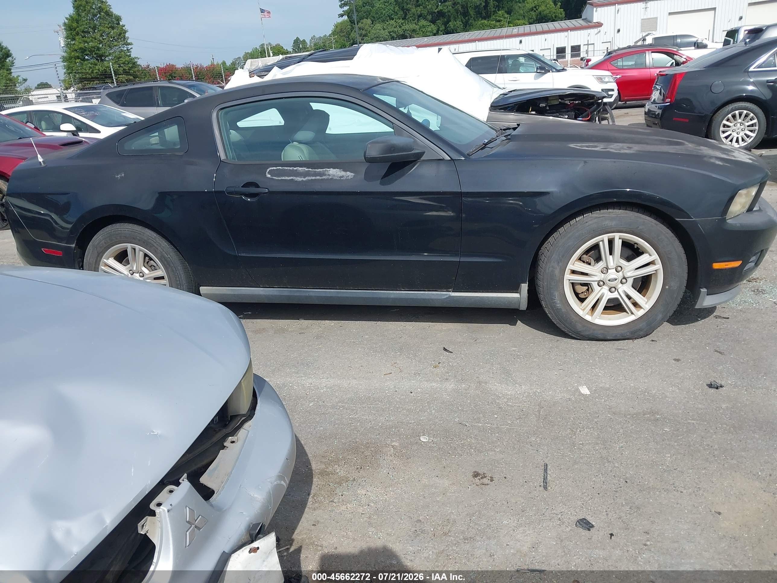 2012 Ford Mustang V6 Black vin: 1ZVBP8AM8C5212427