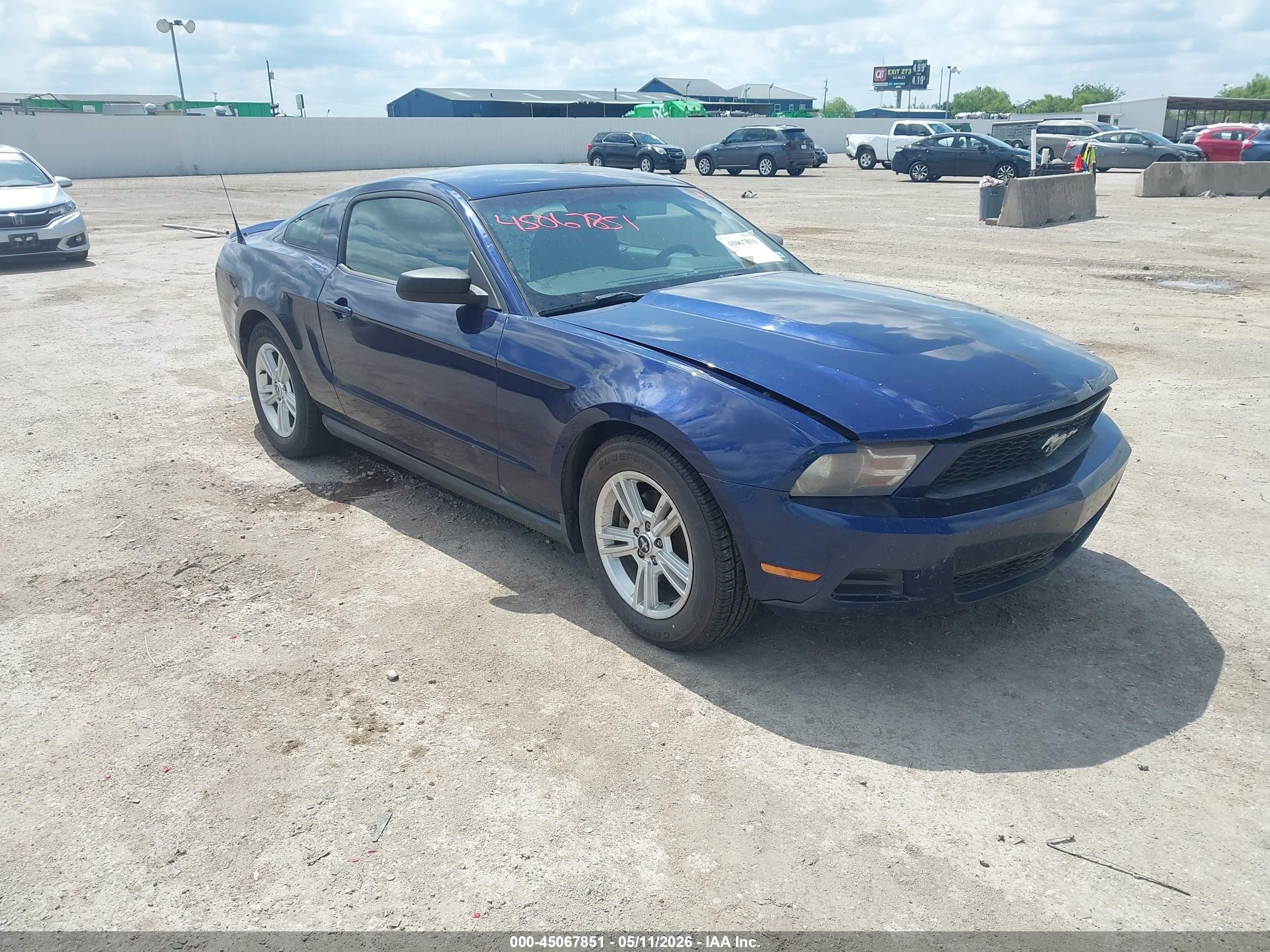 2012 Ford Mustang V6 Blue vin: 1ZVBP8AM8C5215800