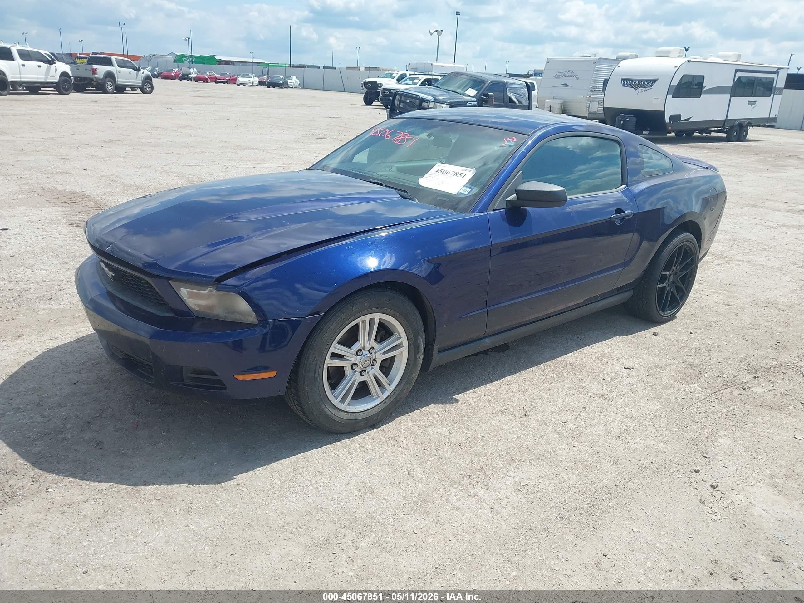 2012 Ford Mustang V6 Blue vin: 1ZVBP8AM8C5215800