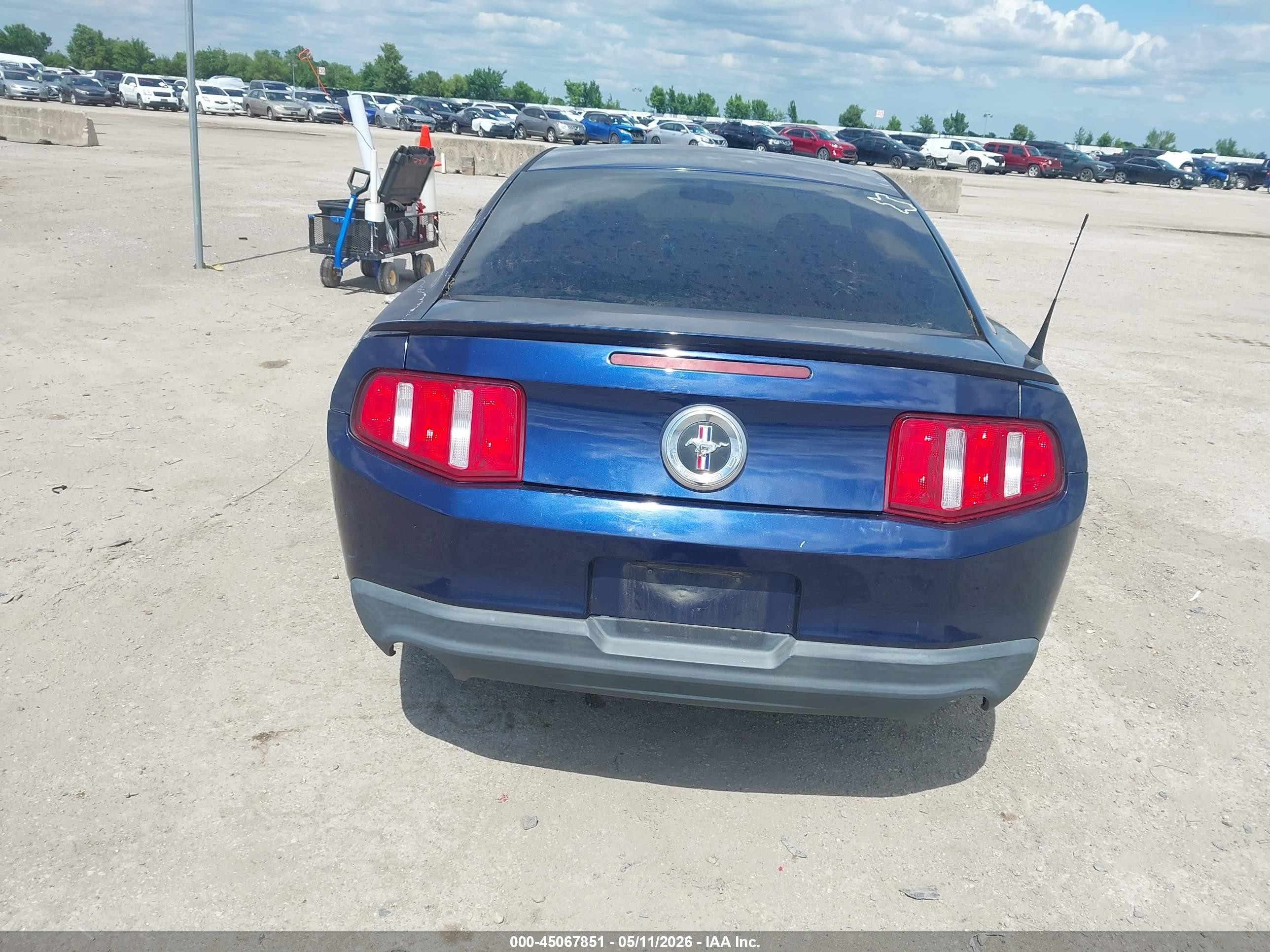 2012 Ford Mustang V6 Blue vin: 1ZVBP8AM8C5215800