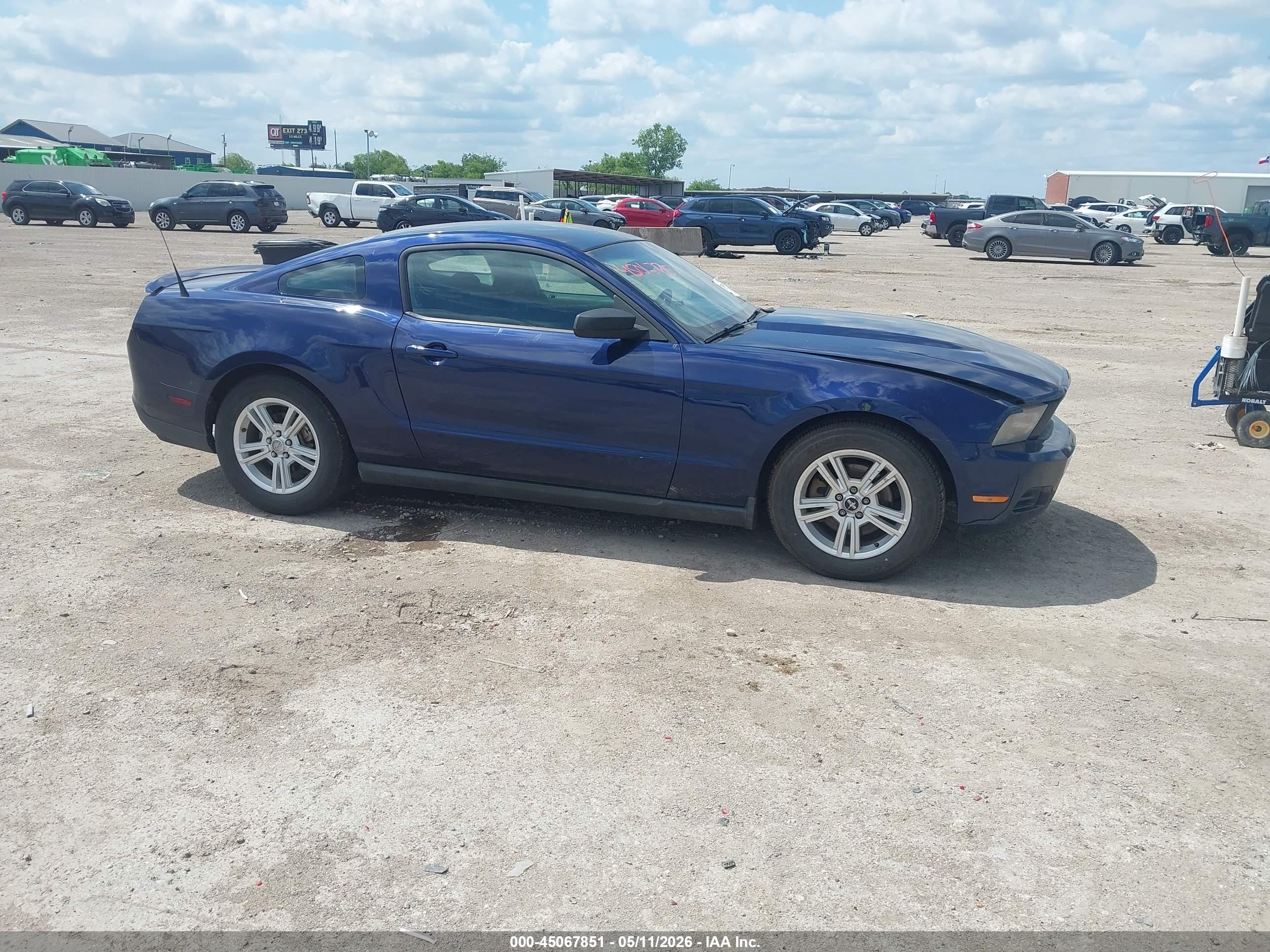 2012 Ford Mustang V6 Blue vin: 1ZVBP8AM8C5215800