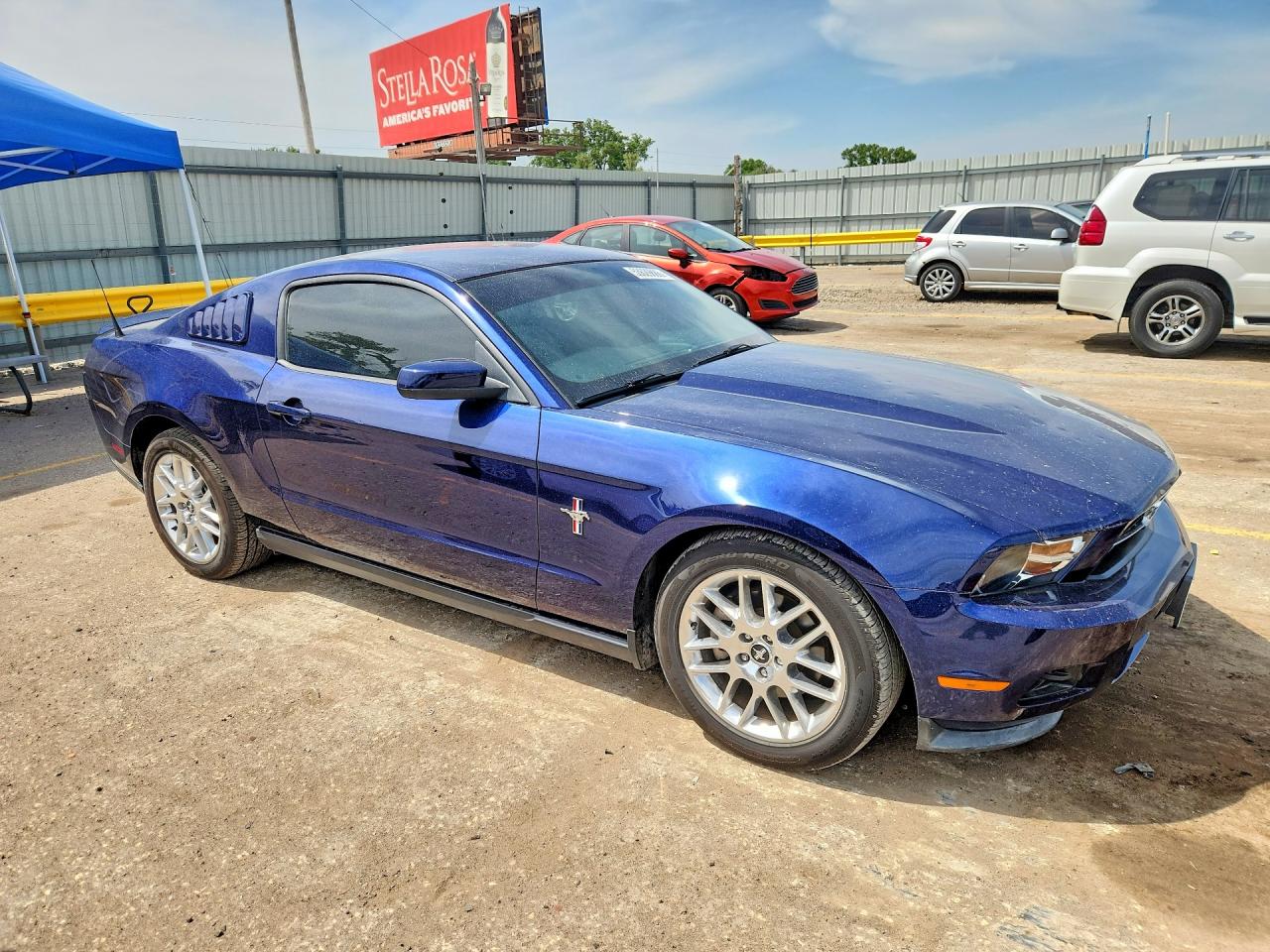 2012 Ford Mustang Blue vin: 1ZVBP8AM8C5232841