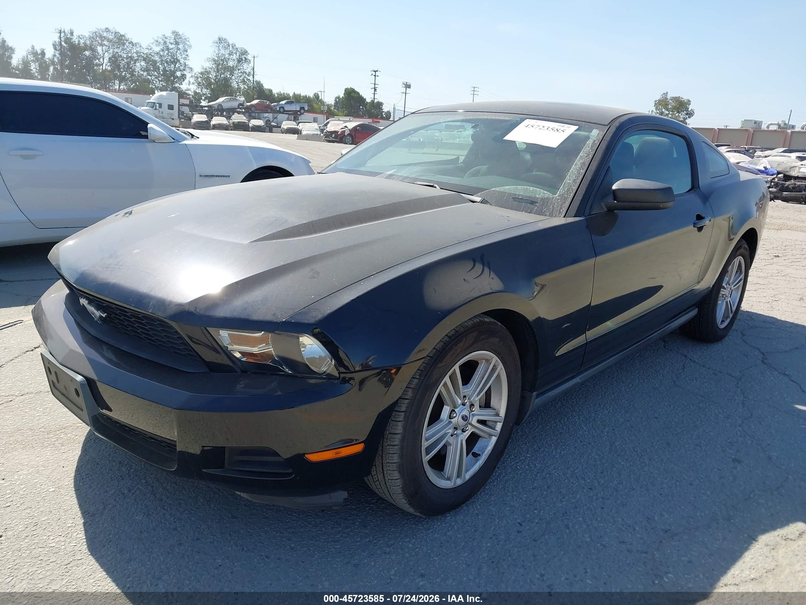 2012 Ford Mustang V6 Черный vin: 1ZVBP8AM8C5245654
