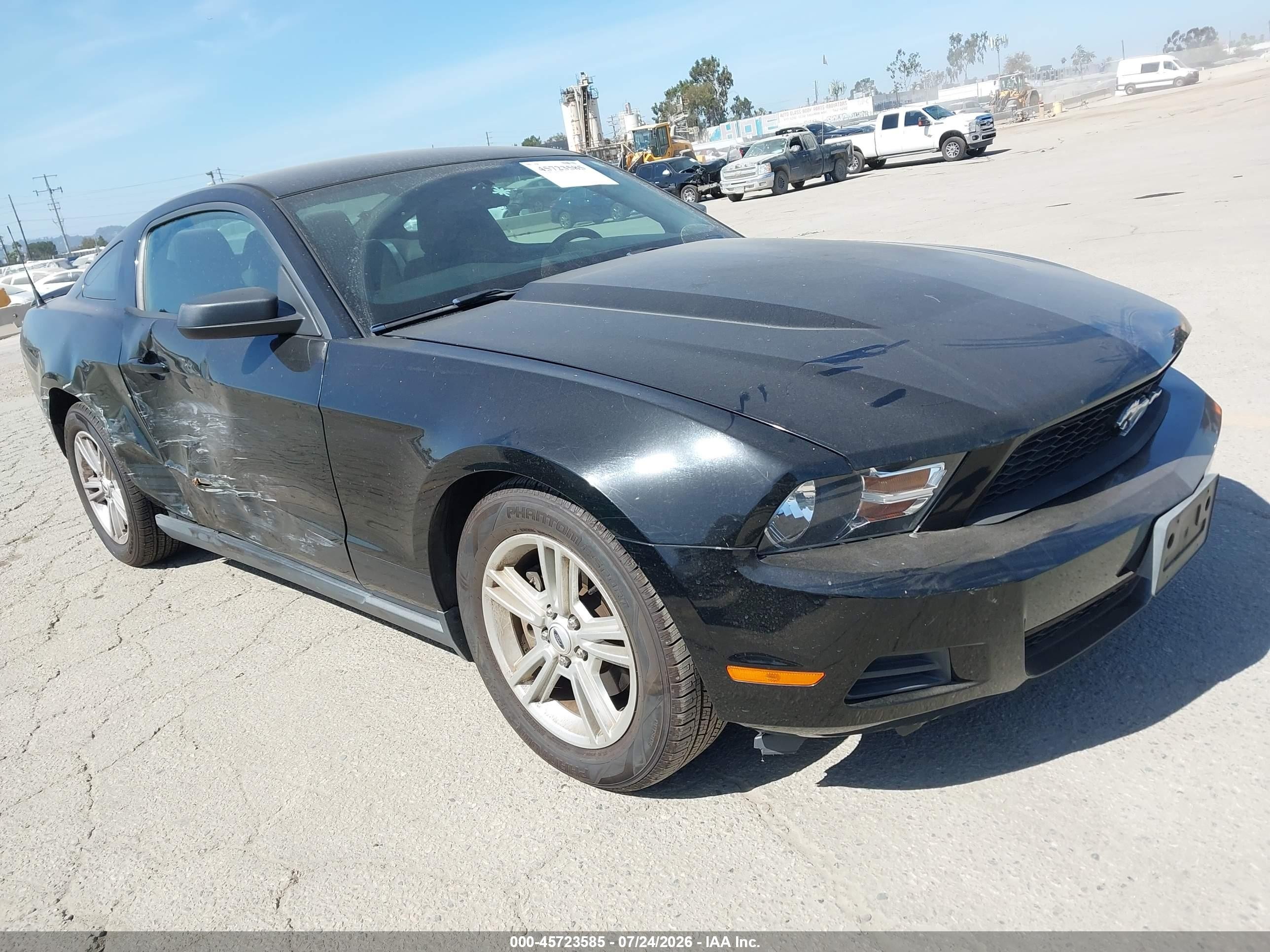 2012 Ford Mustang V6 Black vin: 1ZVBP8AM8C5245654