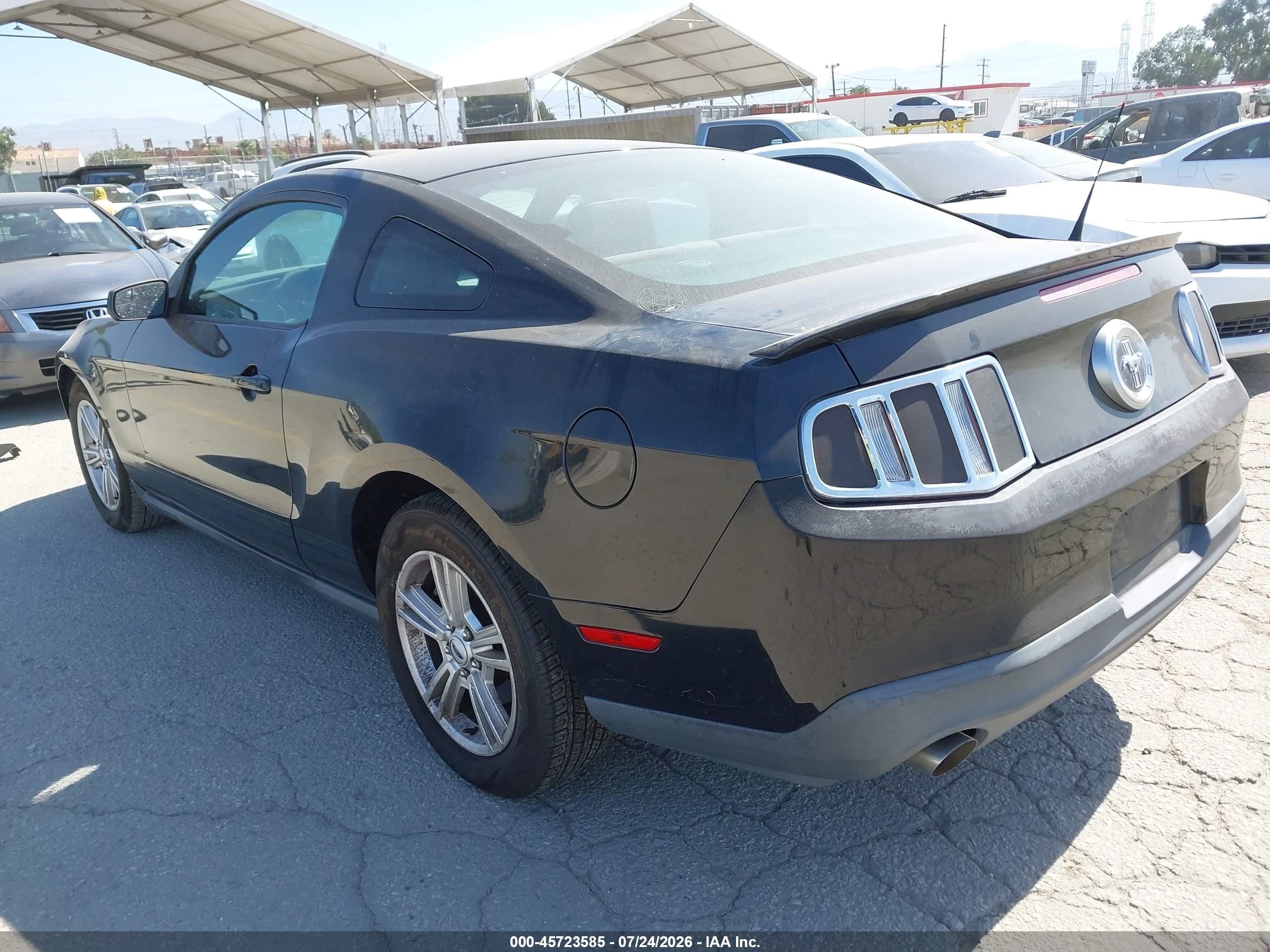 2012 Ford Mustang V6 Черный vin: 1ZVBP8AM8C5245654
