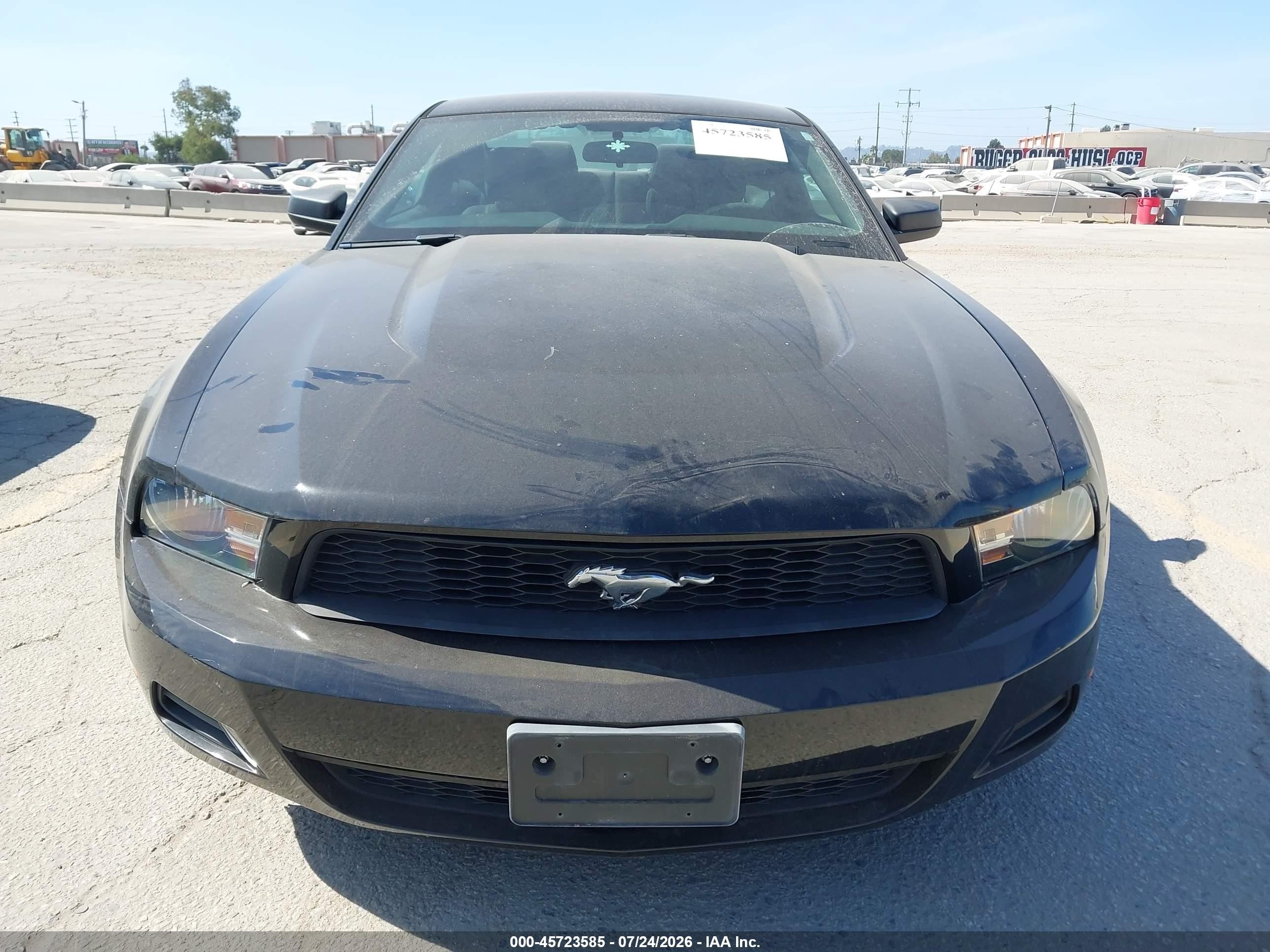 2012 Ford Mustang V6 Черный vin: 1ZVBP8AM8C5245654