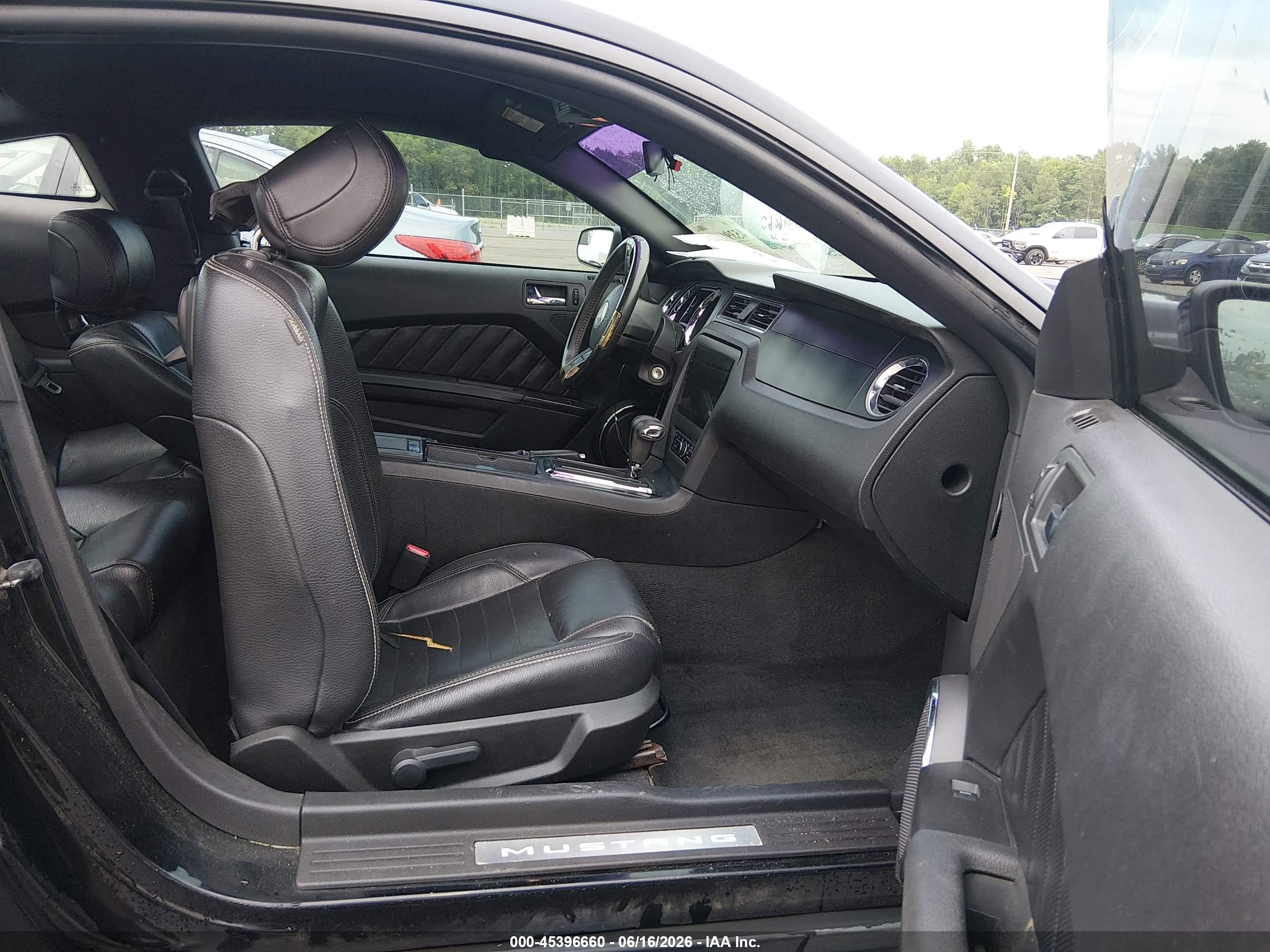 2012 Ford Mustang V6 Premium Black vin: 1ZVBP8AM8C5246691