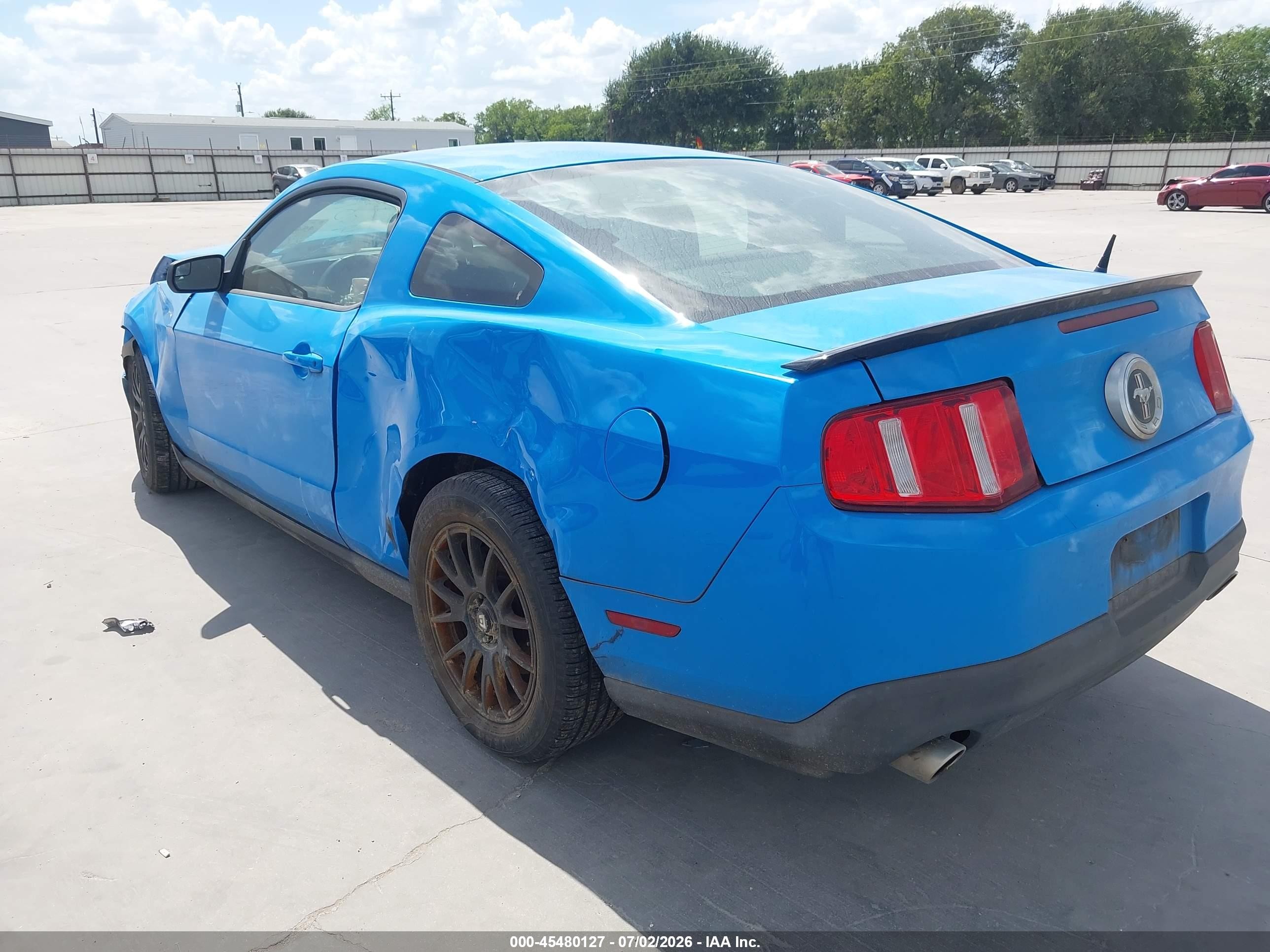 2012 Ford Mustang V6/v6 Premium Blue vin: 1ZVBP8AM8C5268769