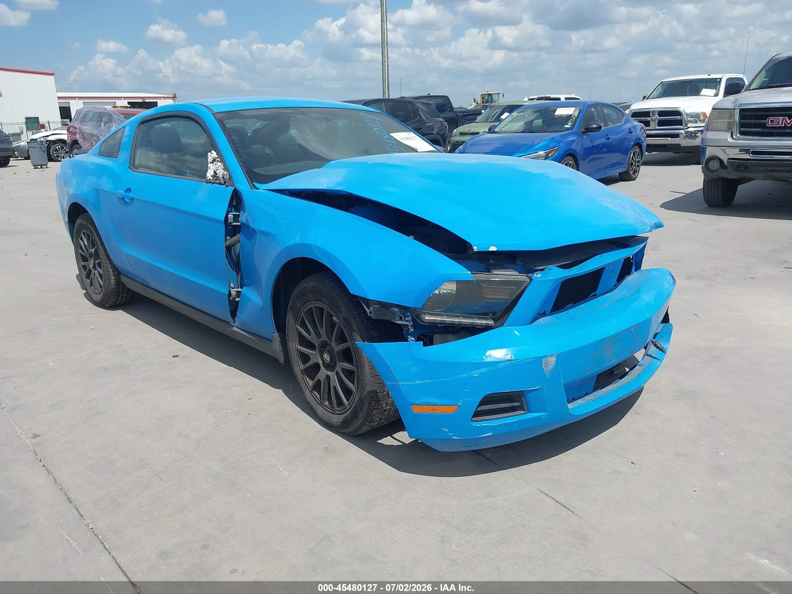 2012 Ford Mustang V6/v6 Premium Blue vin: 1ZVBP8AM8C5268769