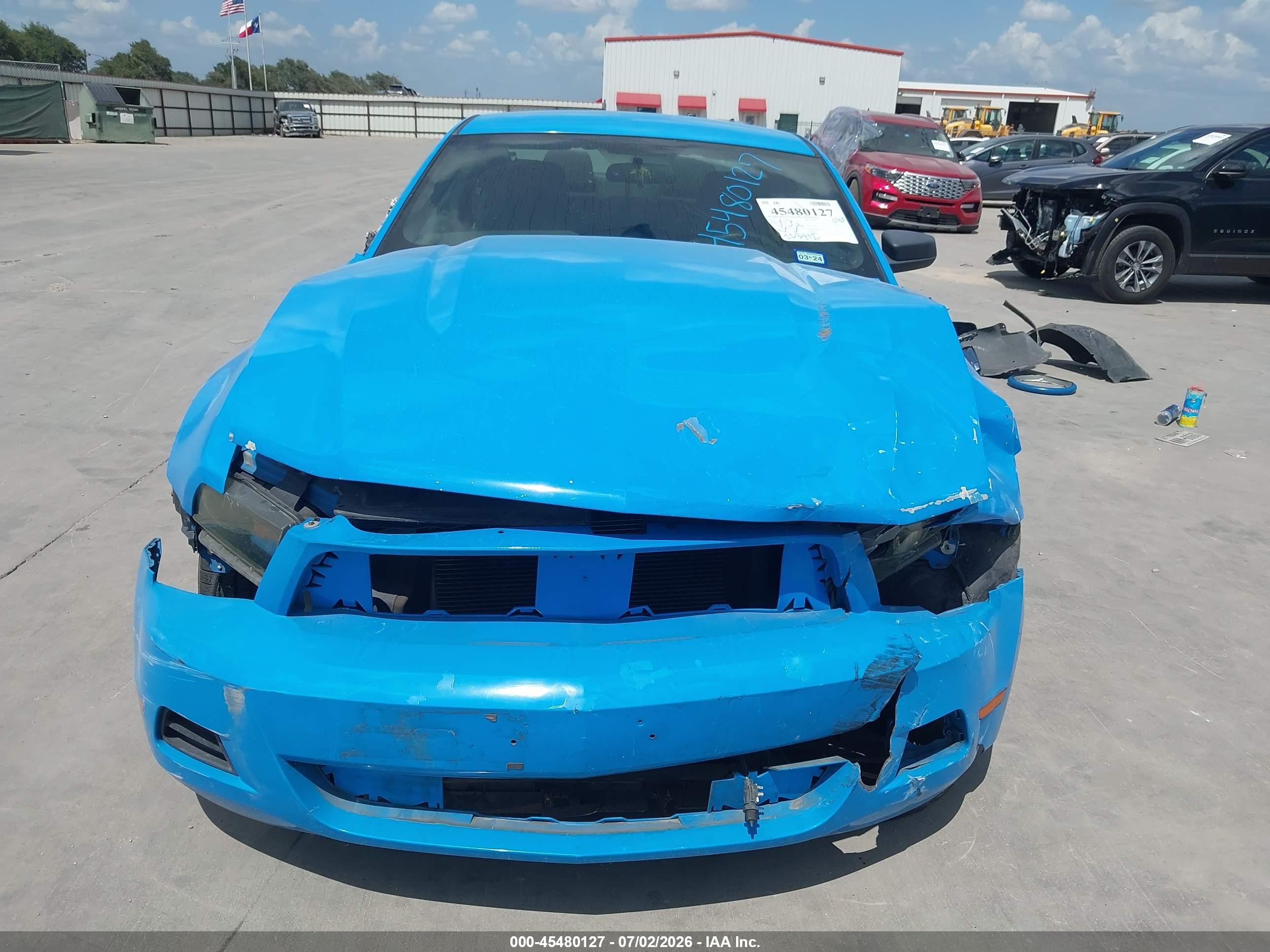 2012 Ford Mustang V6/v6 Premium Blue vin: 1ZVBP8AM8C5268769