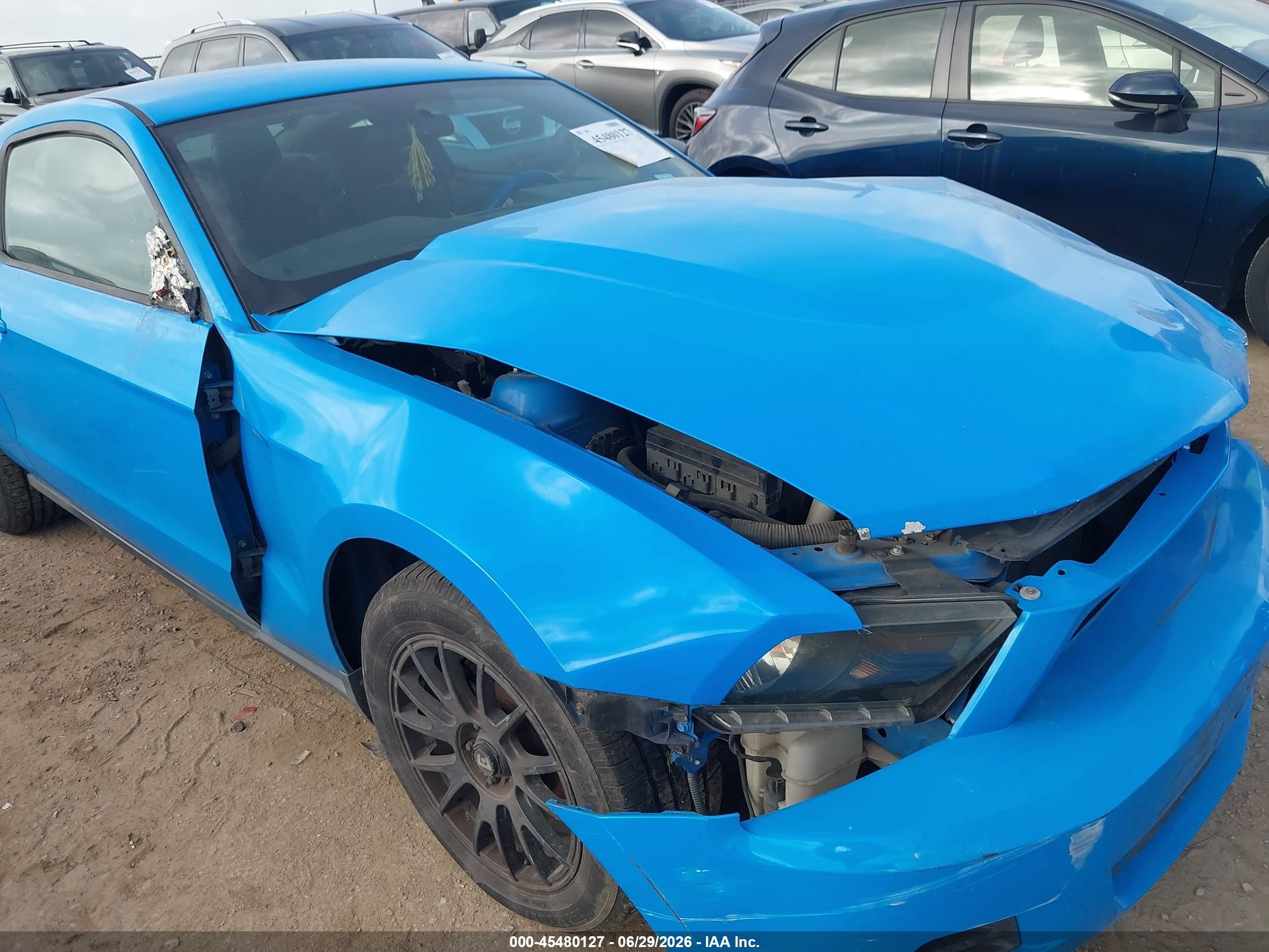 2012 Ford Mustang V6/v6 Premium Blue vin: 1ZVBP8AM8C5268769