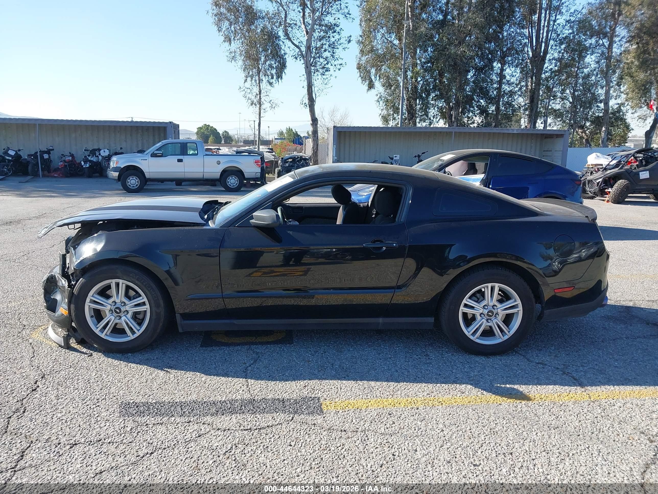 2012 Ford Mustang V6 Black vin: 1ZVBP8AM8C5287466