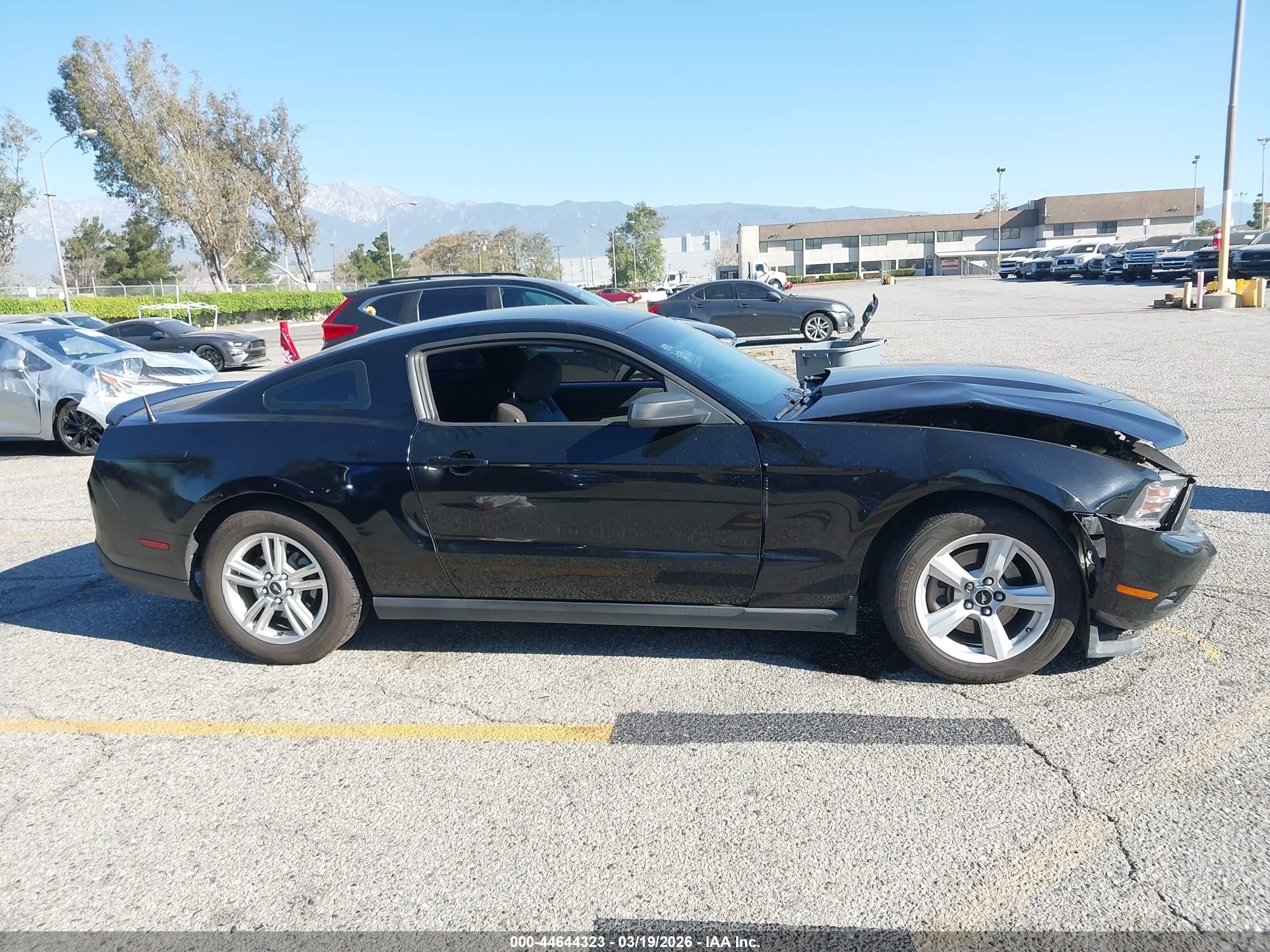 2012 Ford Mustang V6 Black vin: 1ZVBP8AM8C5287466