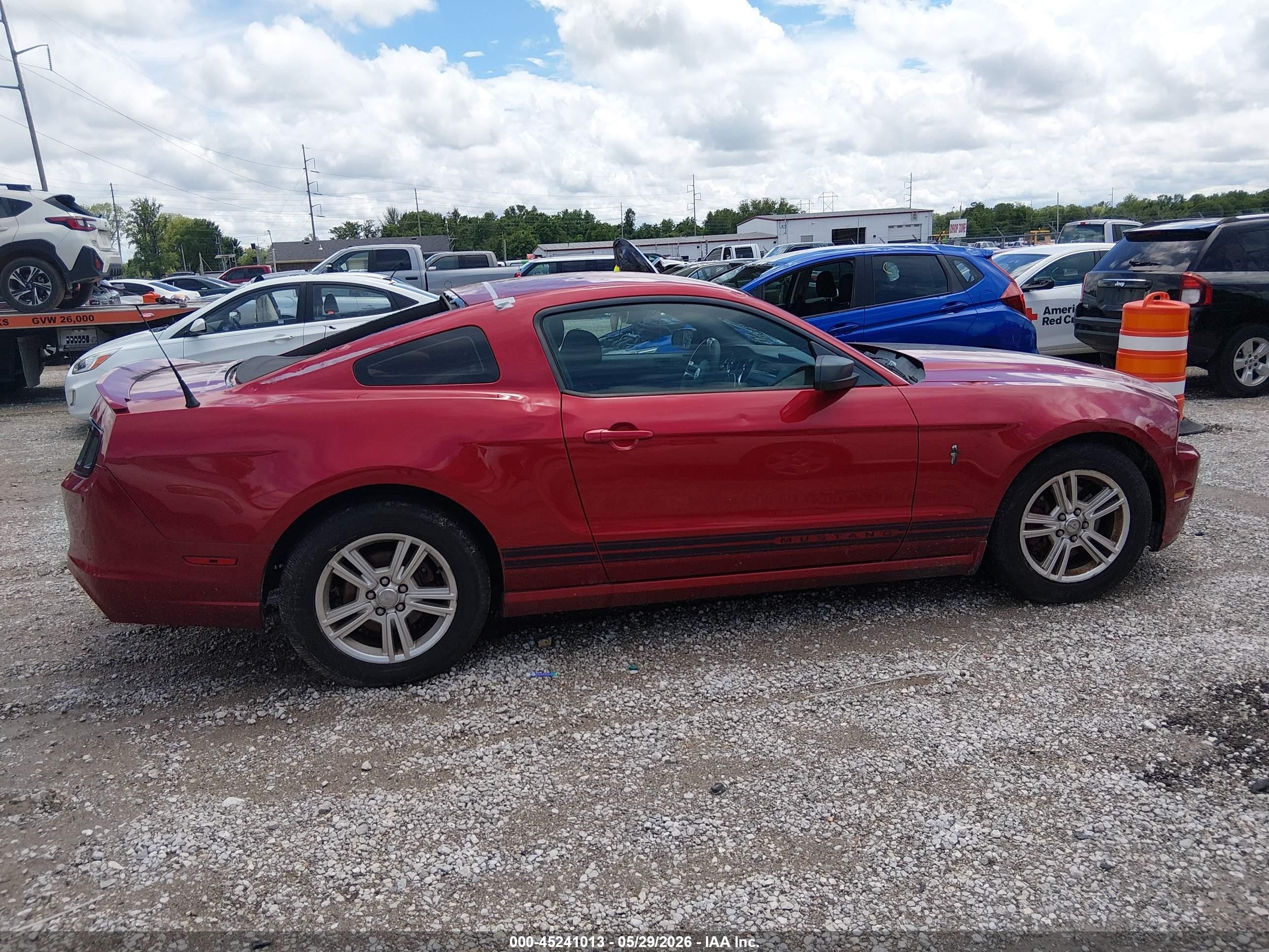 2013 Ford Mustang V6 Красный vin: 1ZVBP8AM8D5233215