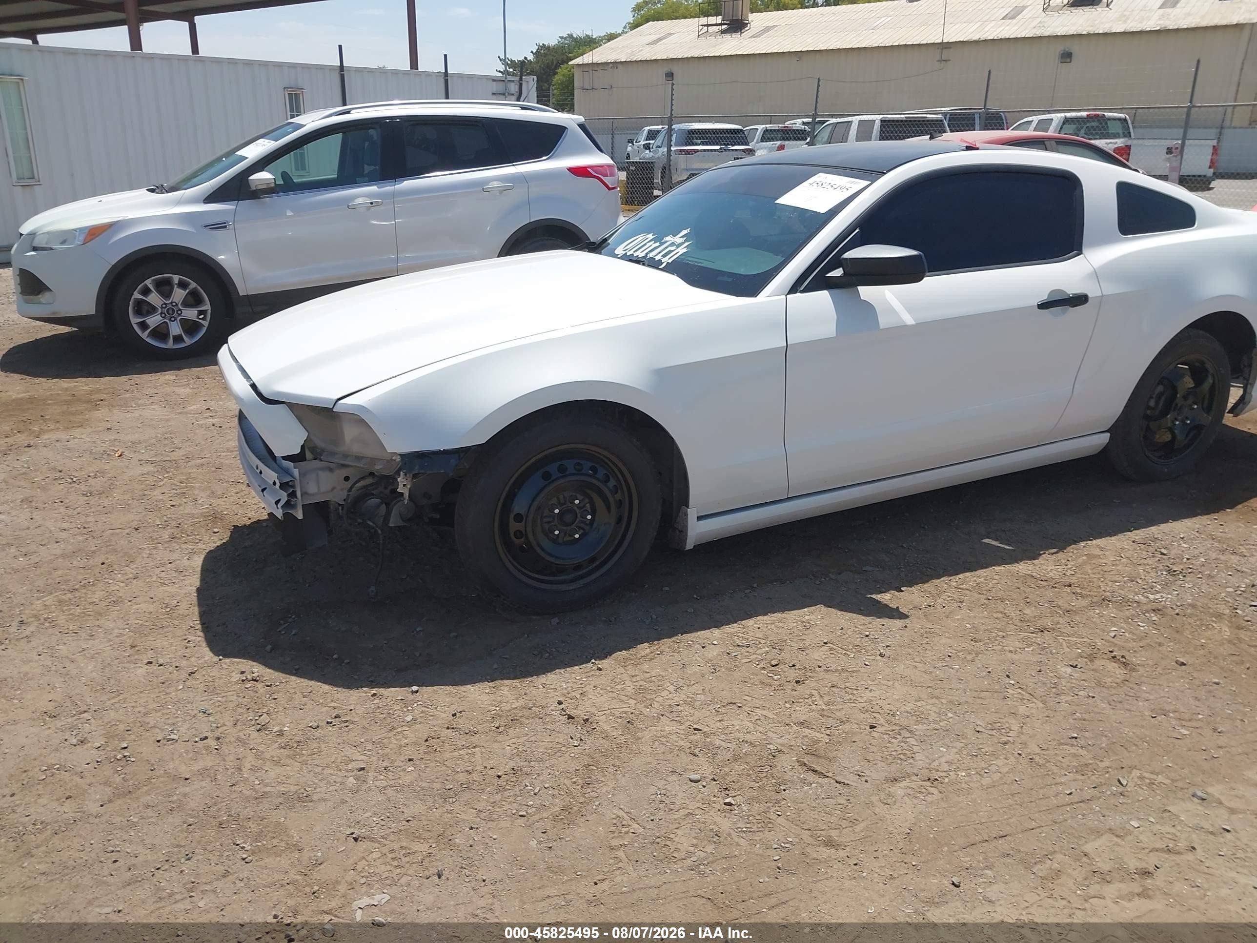 2013 Ford Mustang V6 White vin: 1ZVBP8AM8D5246563