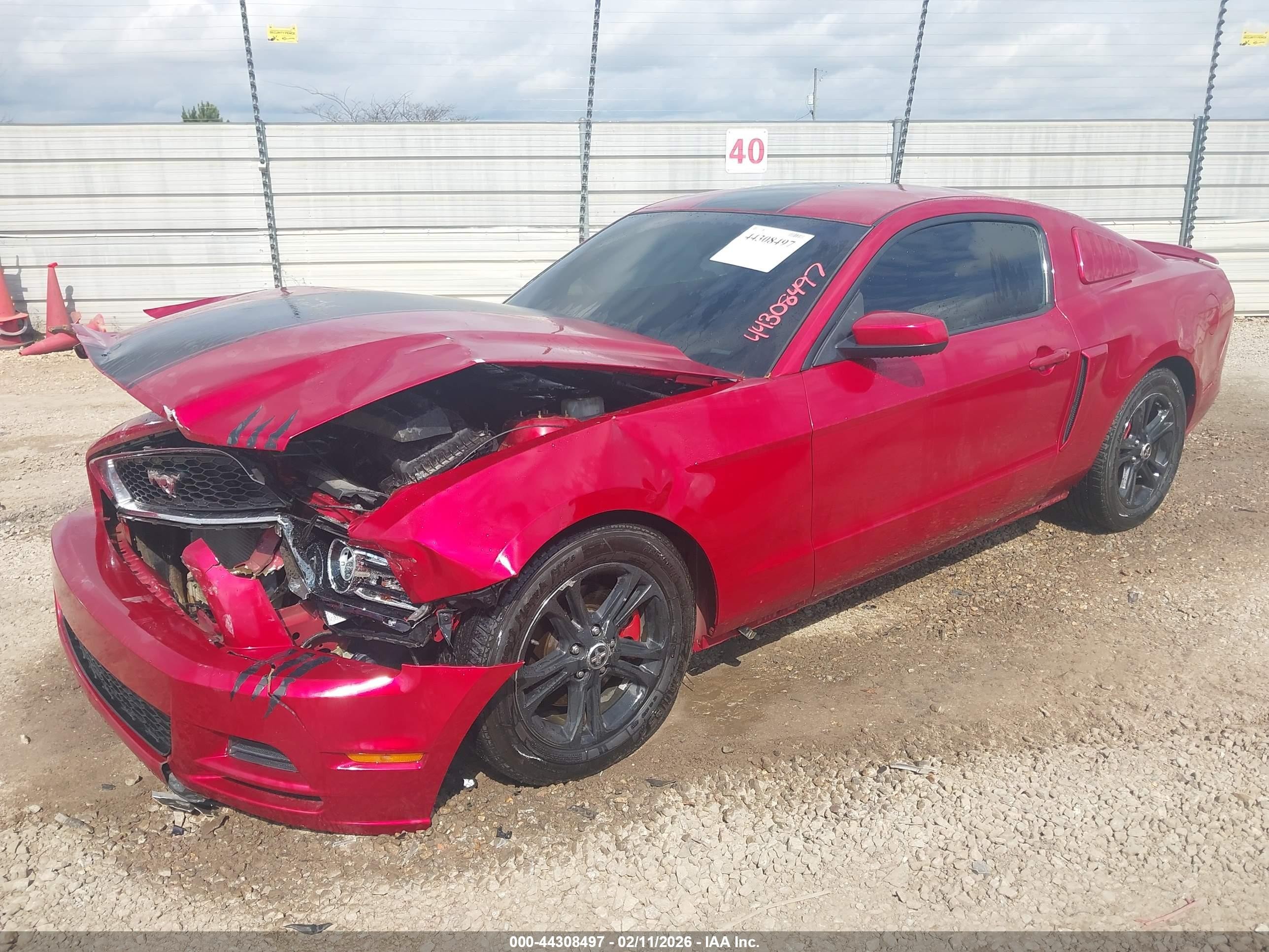 2013 Ford Mustang V6 Premium Red vin: 1ZVBP8AM8D5252511