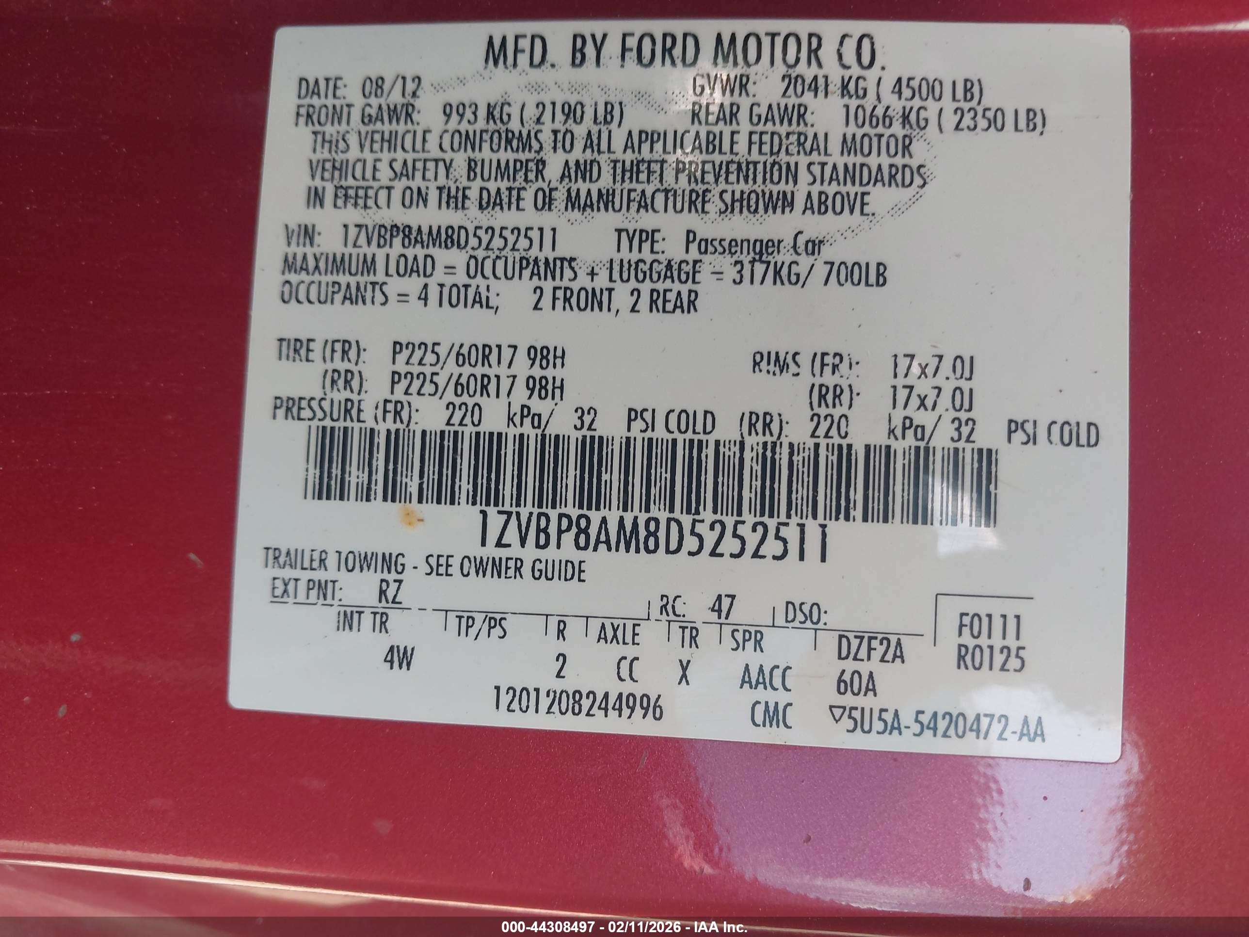 2013 Ford Mustang V6 Premium Red vin: 1ZVBP8AM8D5252511