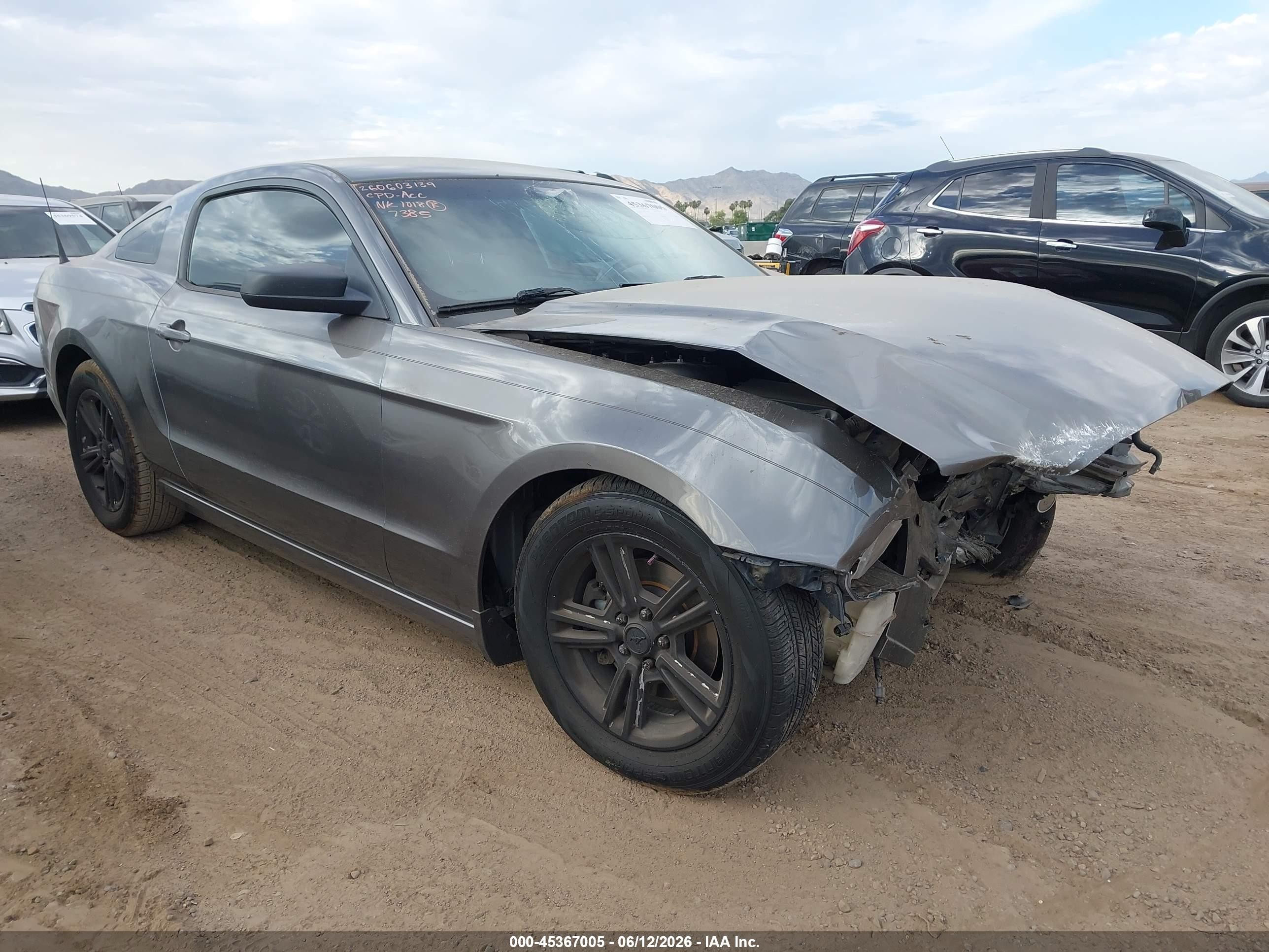 2014 Ford Mustang V6 Gray vin: 1ZVBP8AM8E5257385